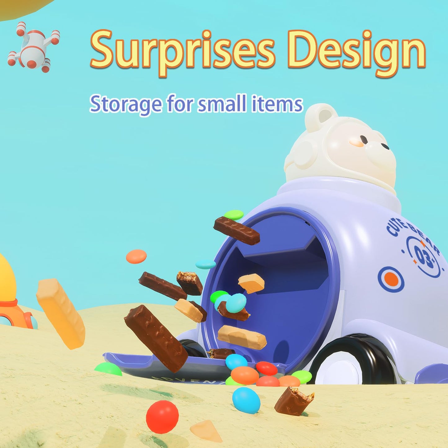 Animal Racing Car Toys for Toddlers 1-3
