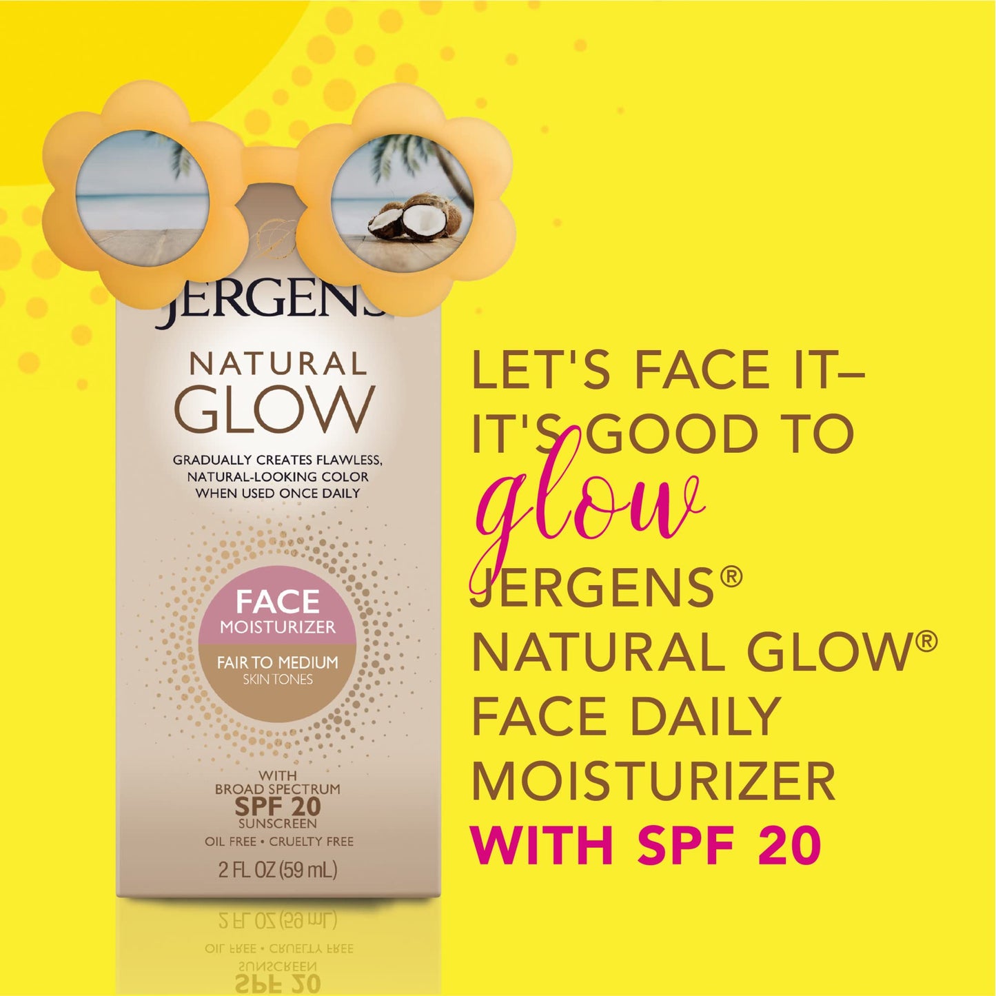 Jergens Natural Glow Face Tanner with SPF 20