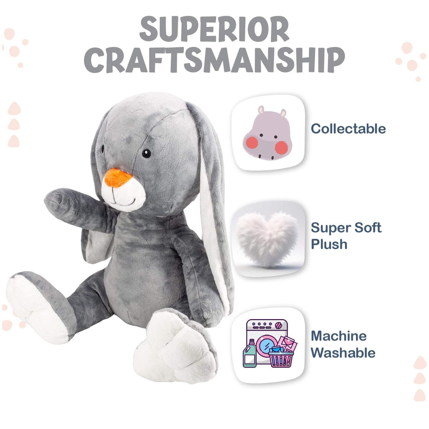 MARYSUN 20-Inch Plush Stuffed Bunny Toy