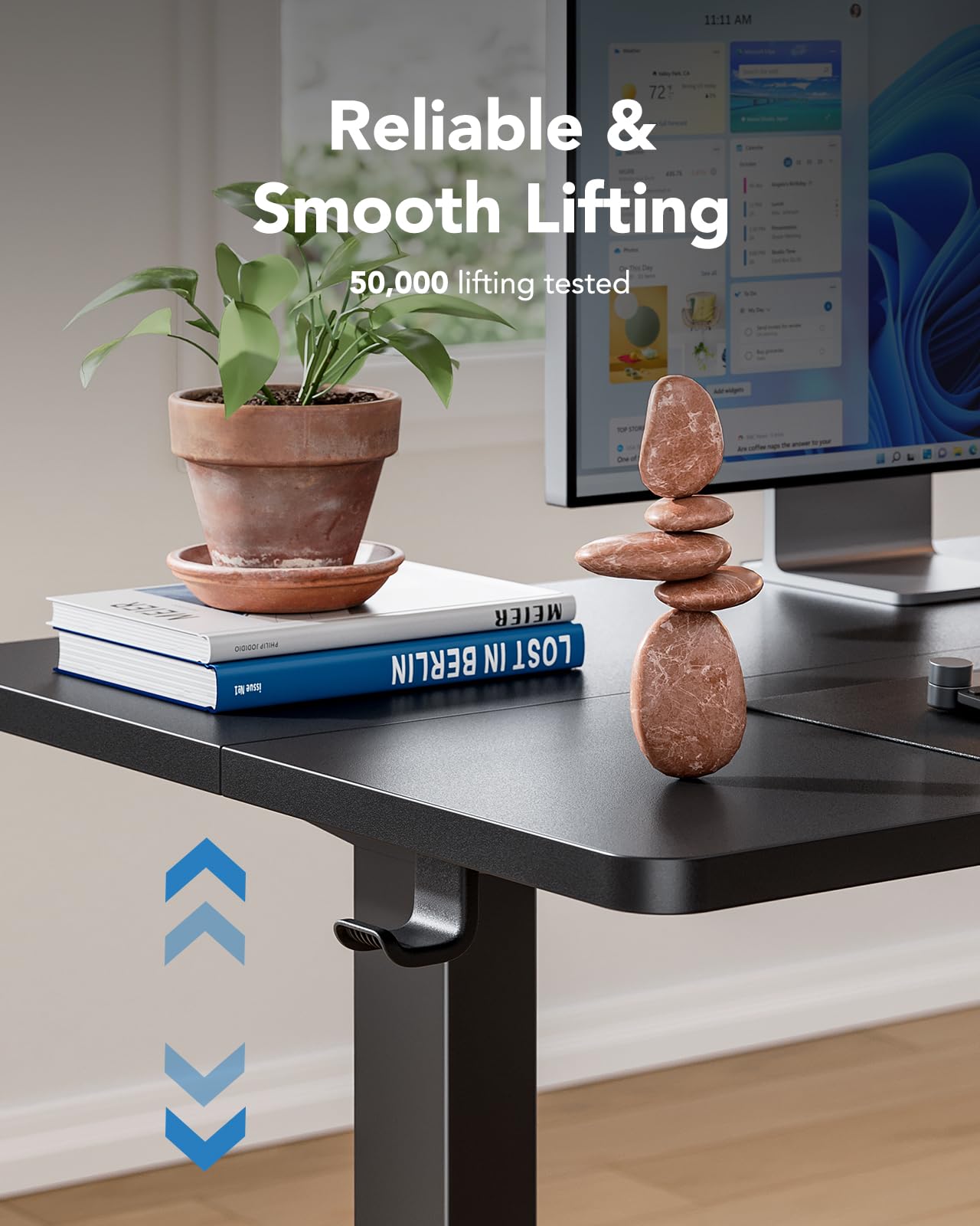 48" Adjustable Electric Standing Desk by HUANUO