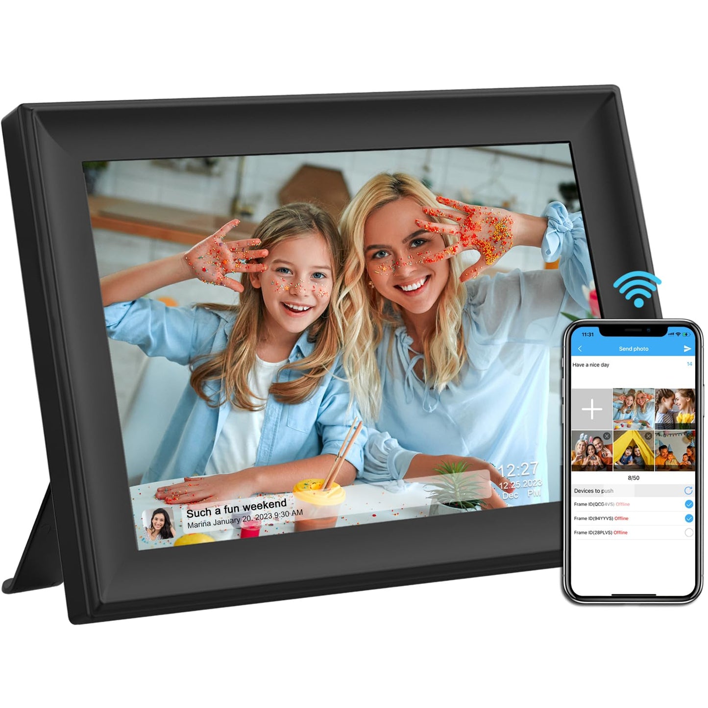 10.1" WiFi Digital Photo Frame with 32GB Storage