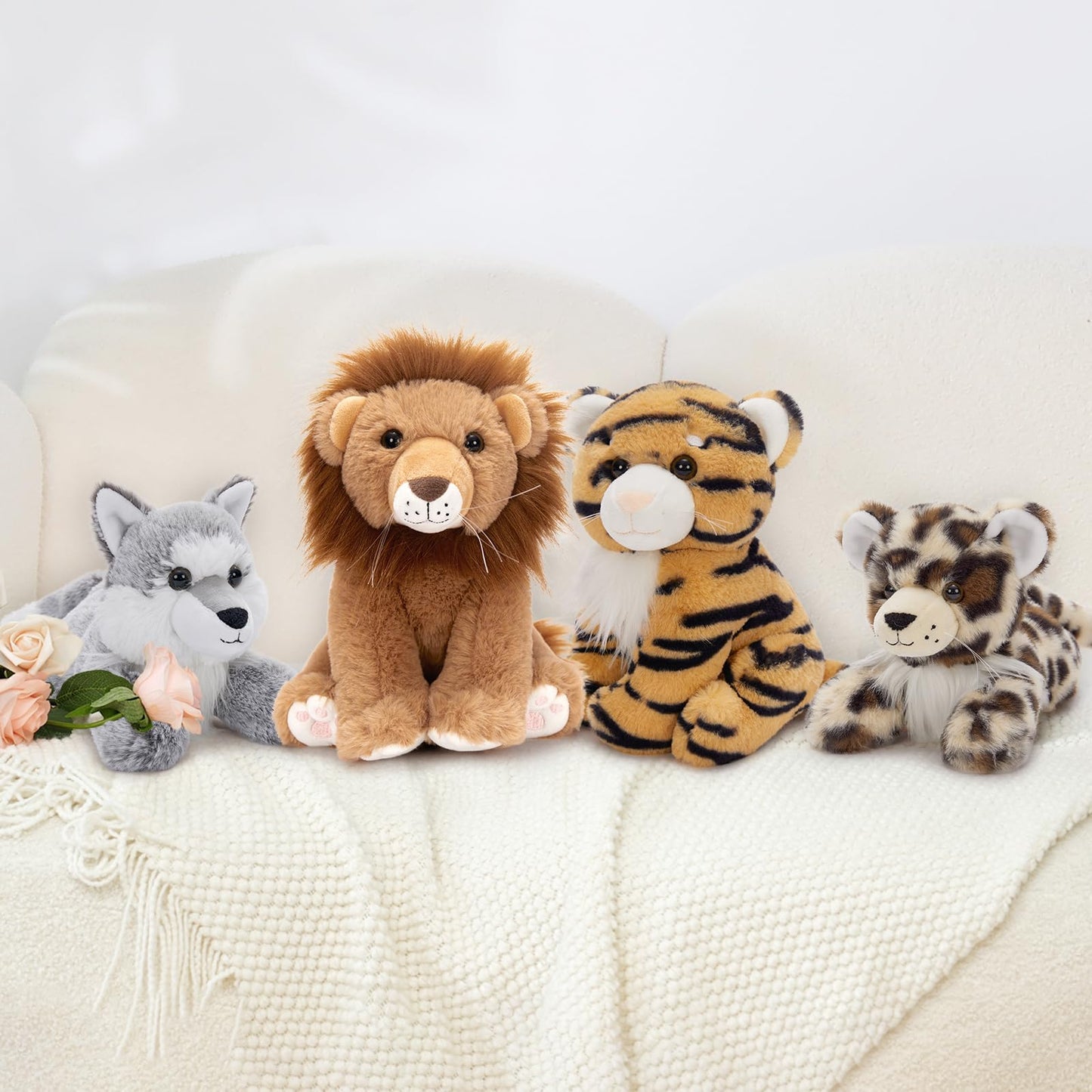 Jungle Stuffed Animals for Baby Shower Centerpieces