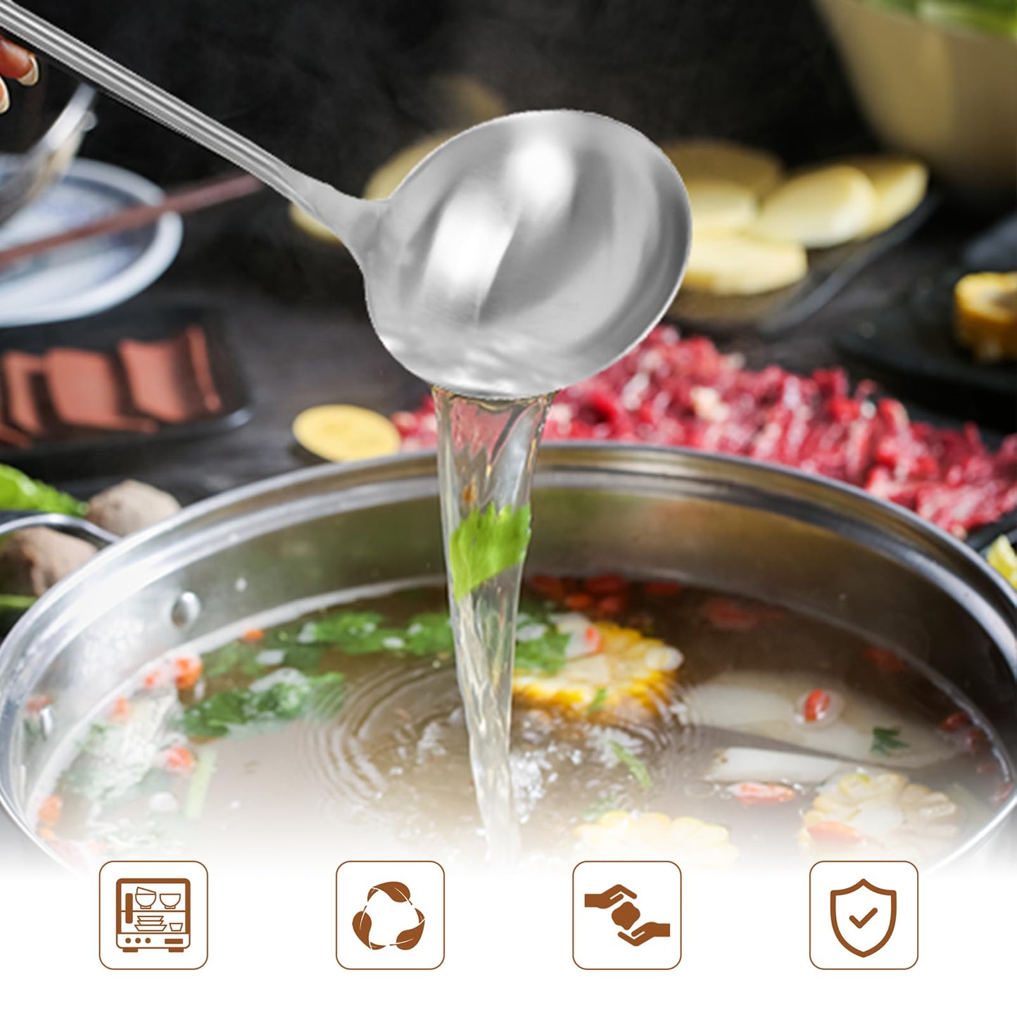 HANSGO Stainless Steel Wok Utensils Set