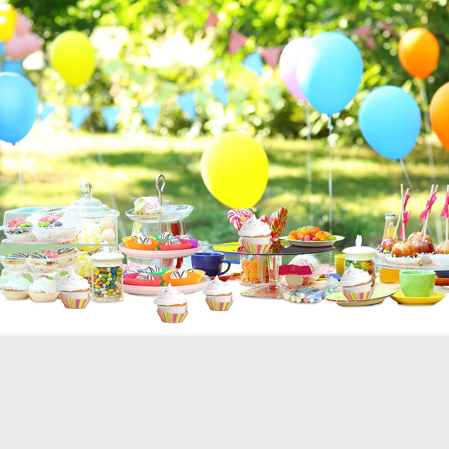 2 Pack 54" × 108" Disposable White Tablecloths for Parties