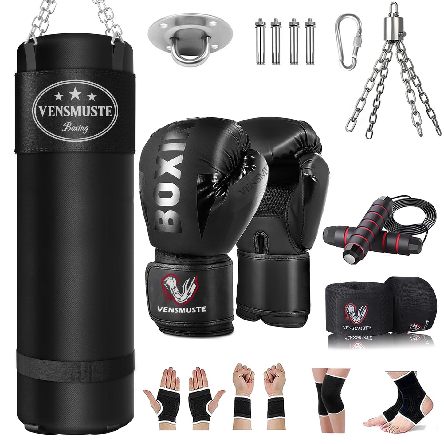 Heavy Punching Bag with Gloves for Training