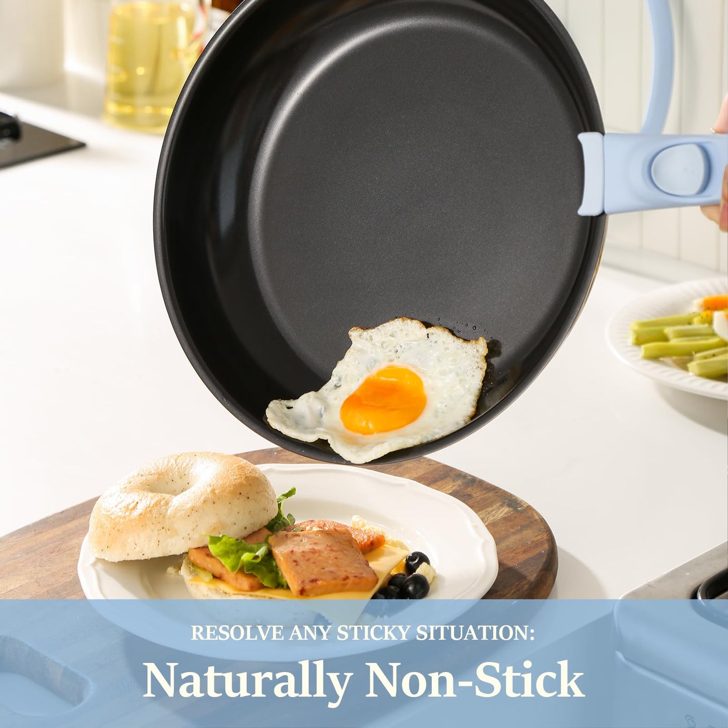 Non-Stick Ceramic Frying Pan Cookware Set