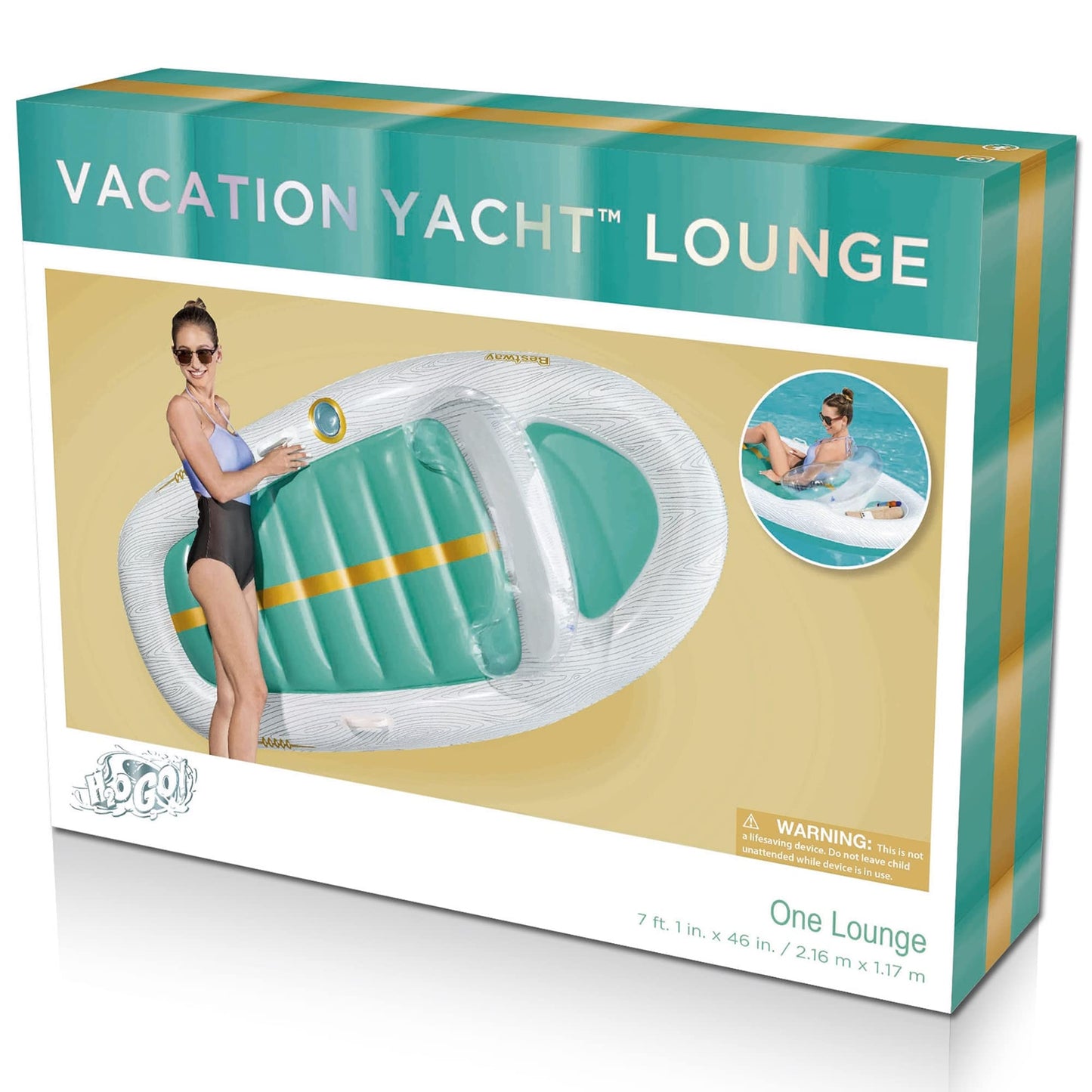 Bestway 7'1" Vacation Yacht Lounge Pool Float