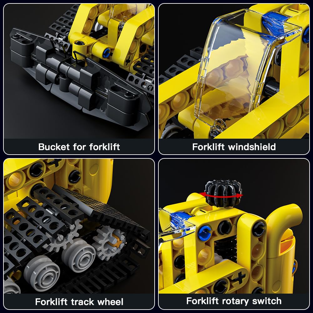 Mould King Snow Groomer Truck Bulldozer Building Toys, Creative STEM Models 24015 Building Blocks Kit, Collectible Ideas Construction Toys Truck Model Snow Groomer for Kids 8+(188PCS)