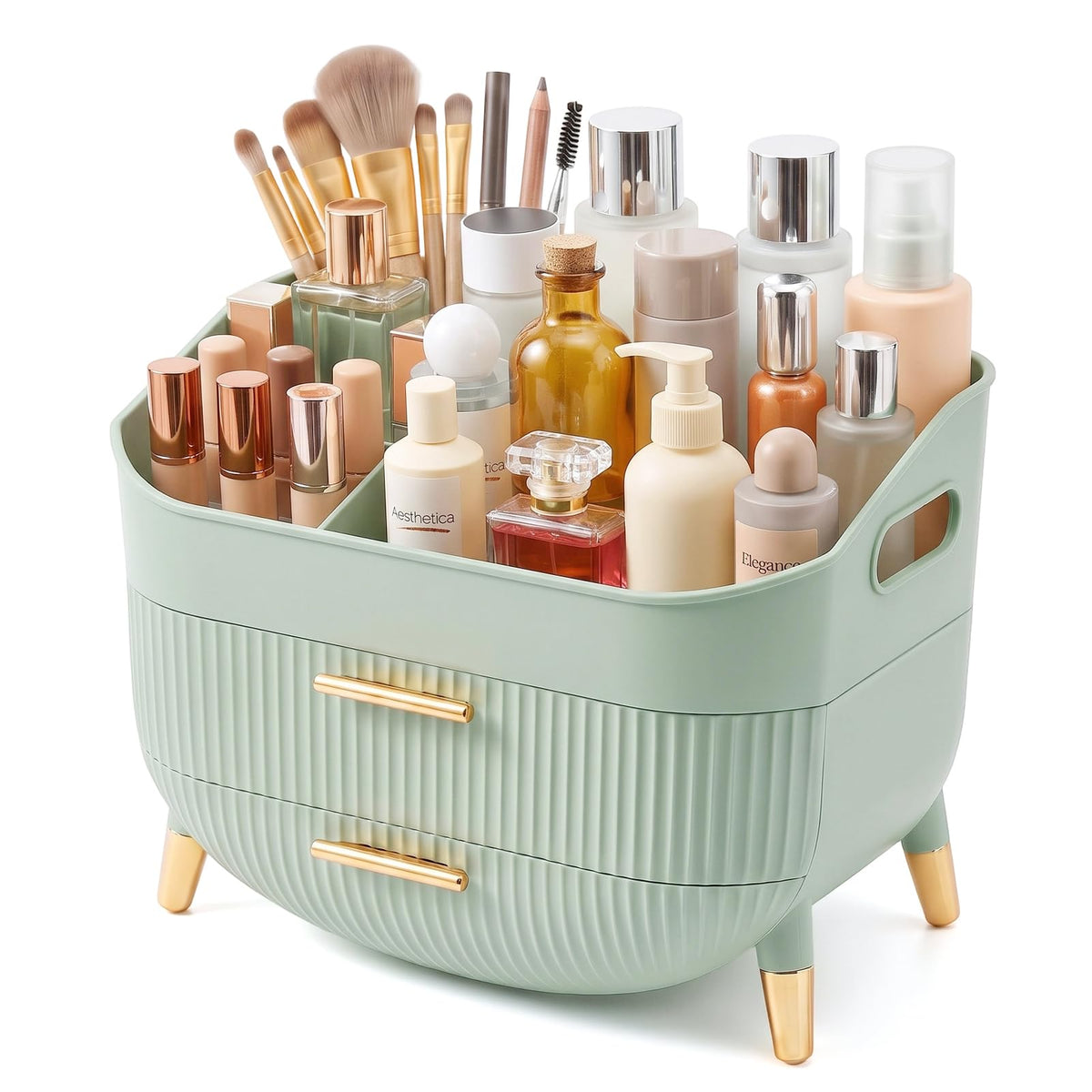 Makeup Organizer Countertop Skincare Storage Box with Drawers