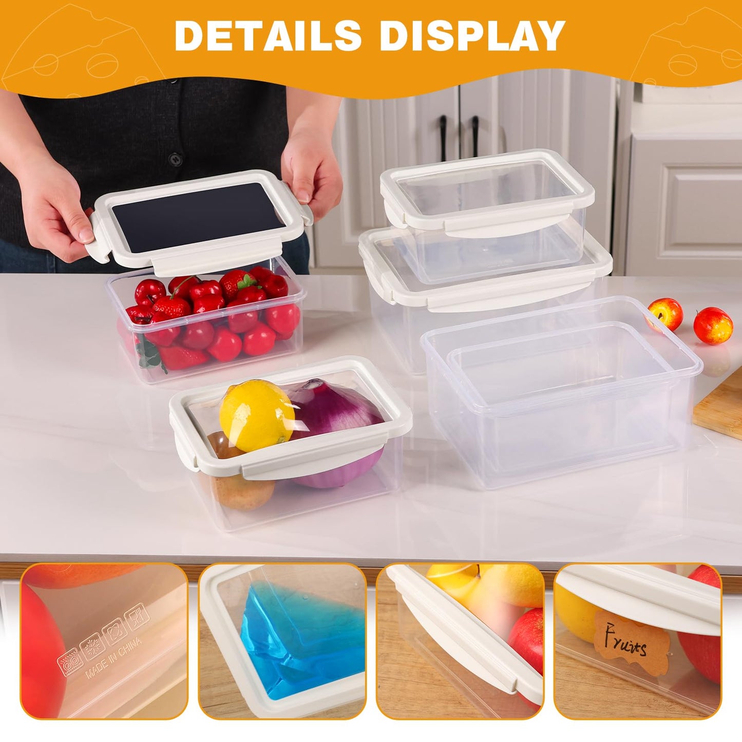 6 PCS Airtight Food Storage Containers by Yomarket