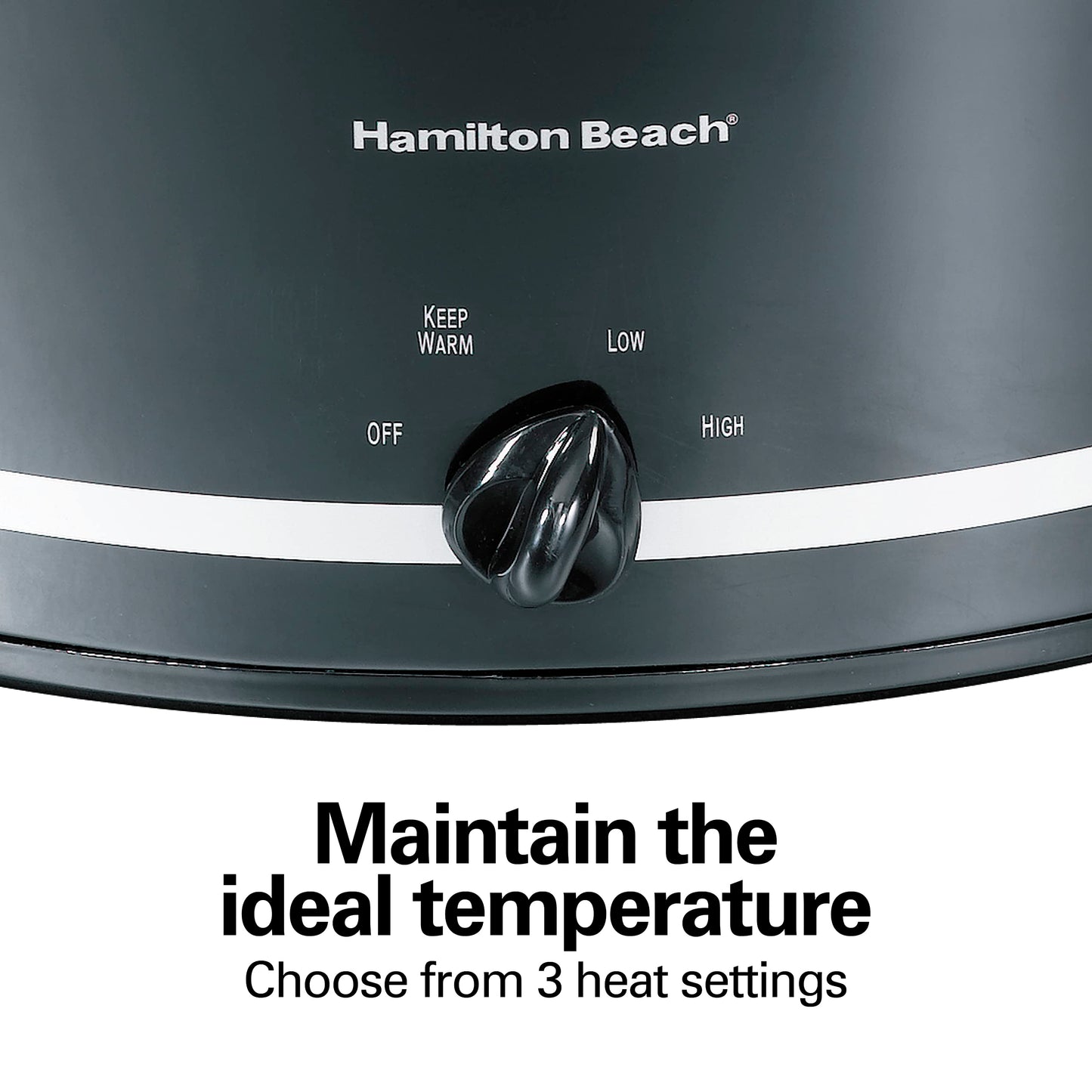 Hamilton Beach Slow Cooker with 3 Cooking Settings