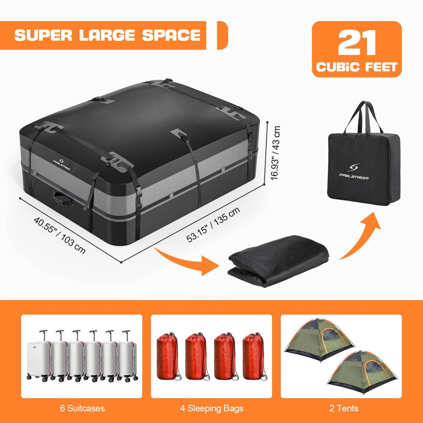 Maelstrom Waterproof Rooftop Cargo Carrier 21CF