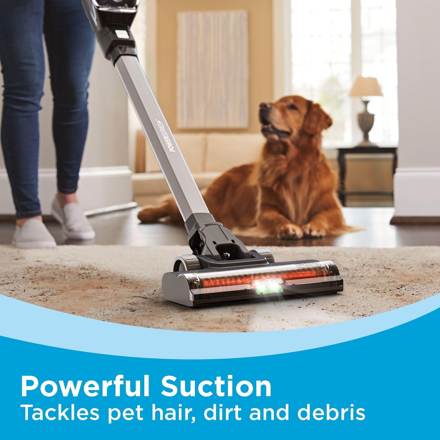 BLACK+DECKER 20V Cordless Stick Vacuum with Lights