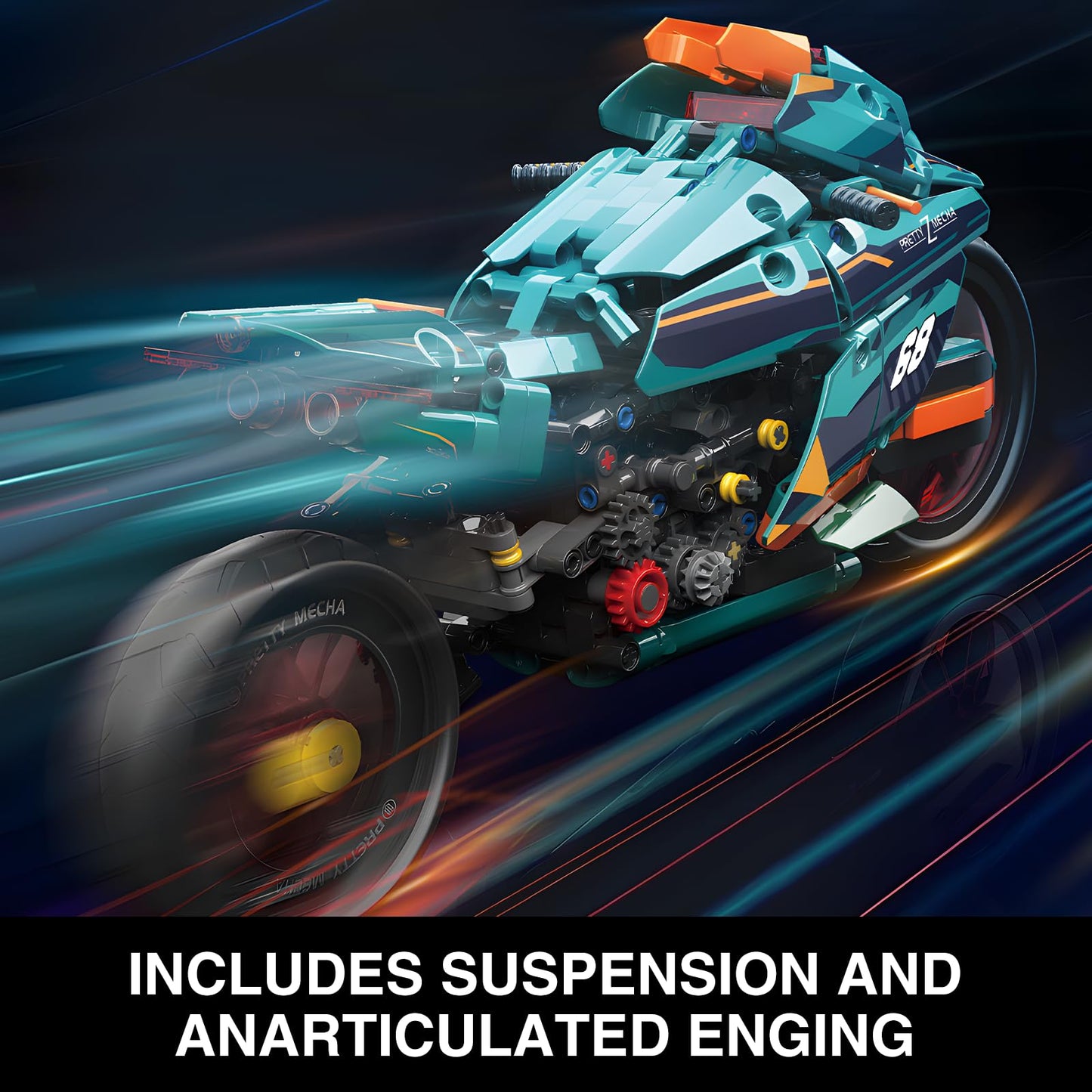 Motorcycle Building Blocks Kit Compatible with Lego