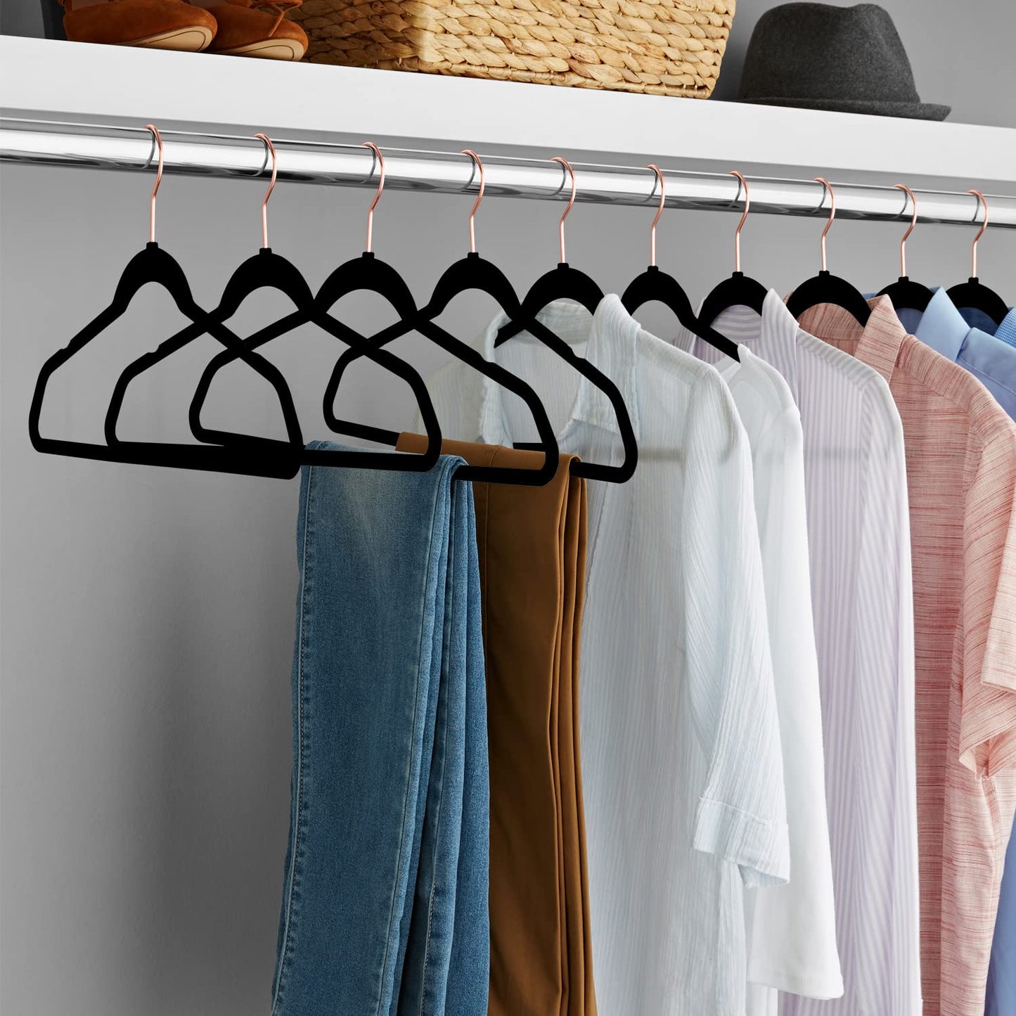 Heavy Duty Velvet Clothes Hangers 50 Pack