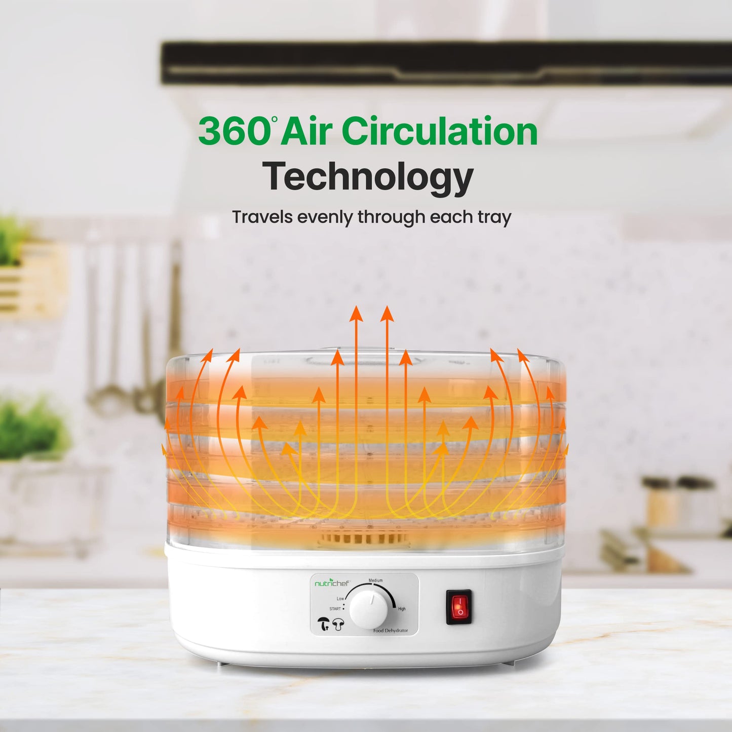 NutriChef Food Dehydrator for Meat & Fruits