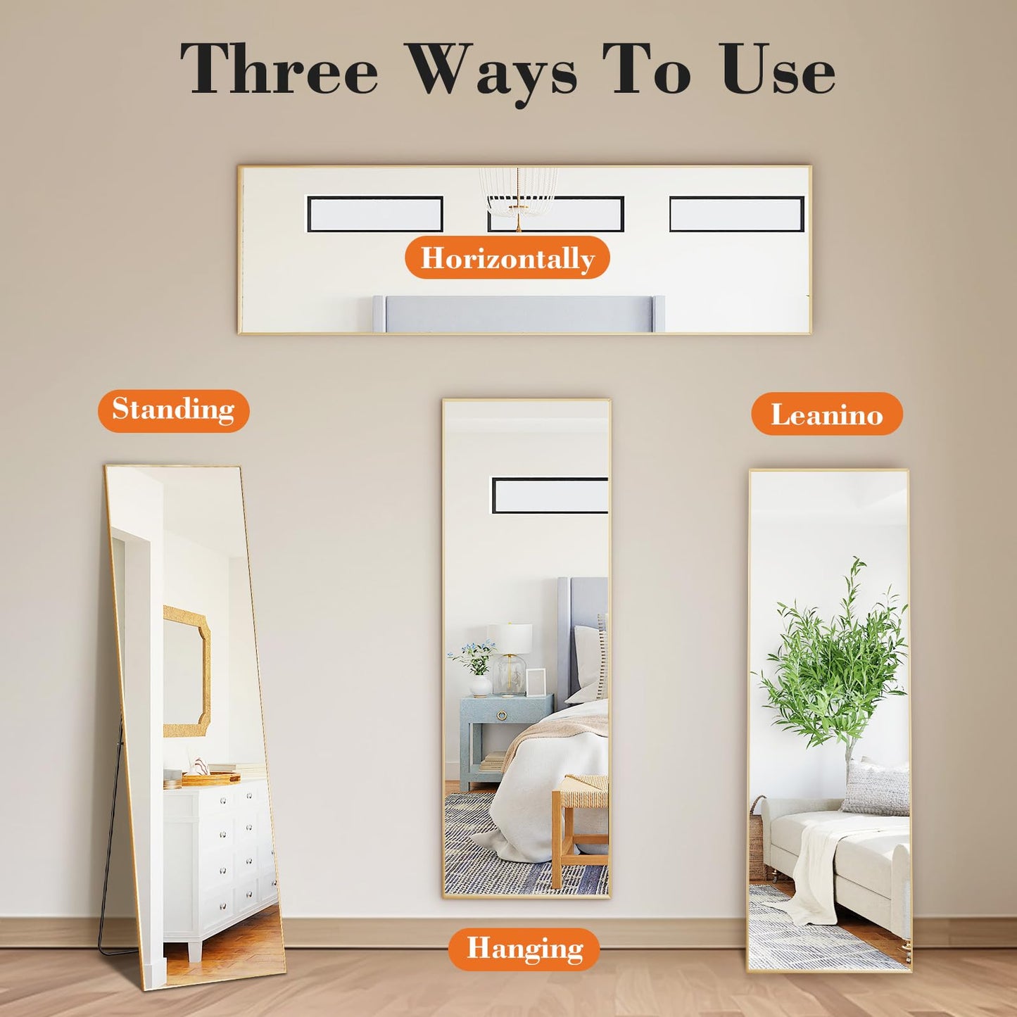 DUMOS 64" Full Length Standing Floor Mirror