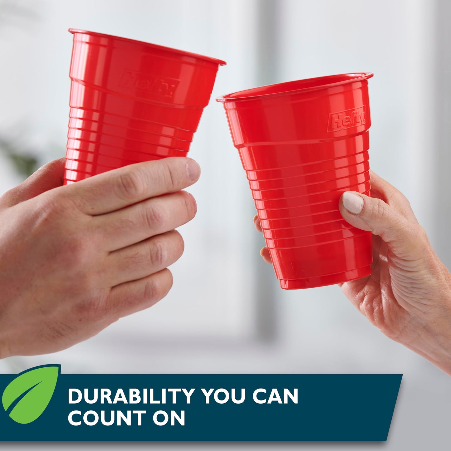 Hefty Compostable Red Party Cups, 18 oz, 48 Count