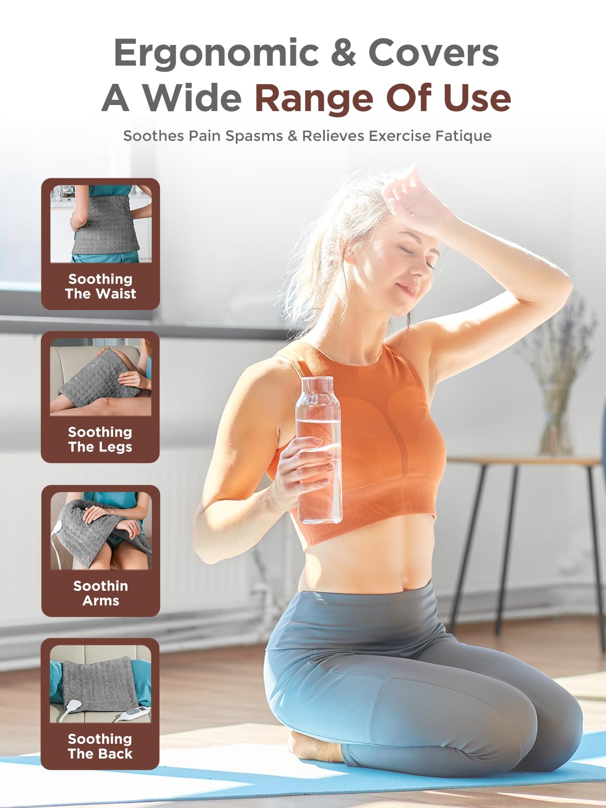 Electric Heating Pad for Back and Neck Pain