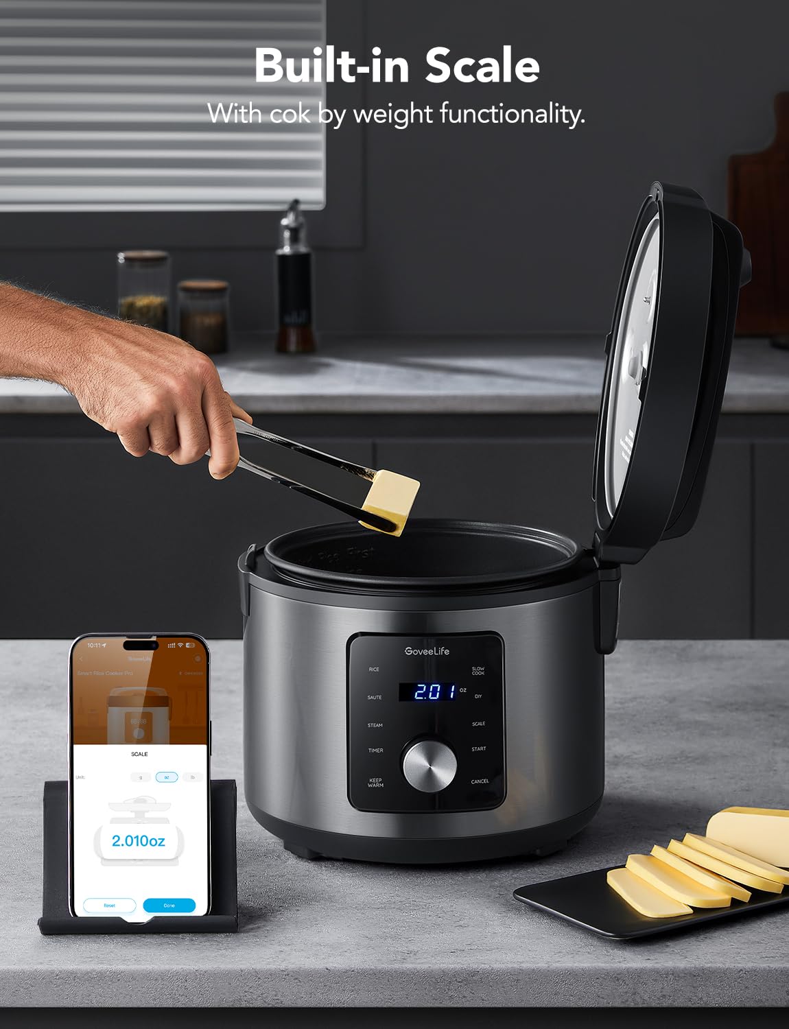 GoveeLife 6-in-1 Smart Rice Cooker & Multi-Cooker