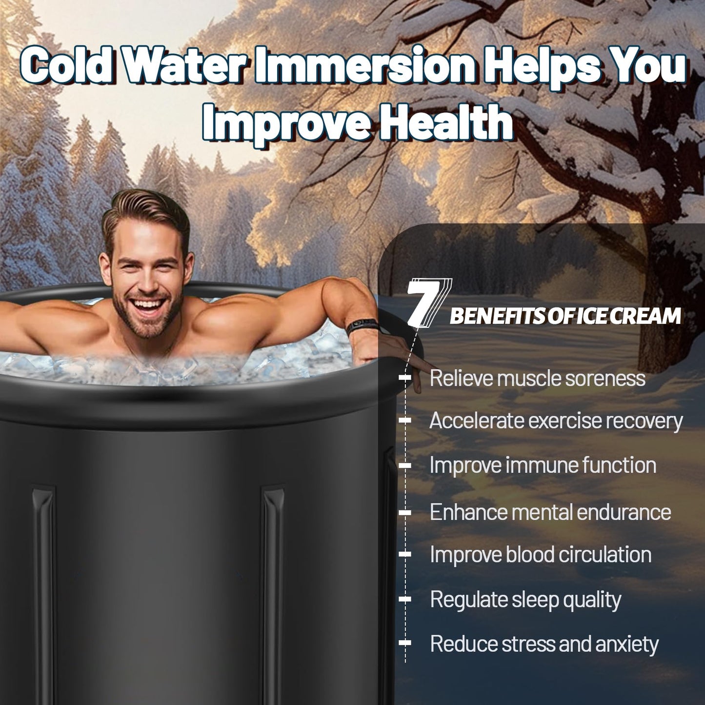Cold Plunge Tub for Recovery by Lucklights