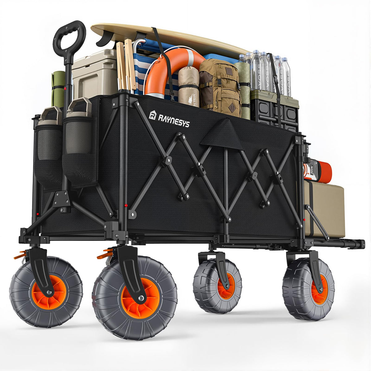 200L Heavy Duty Collapsible Beach Wagon Cart