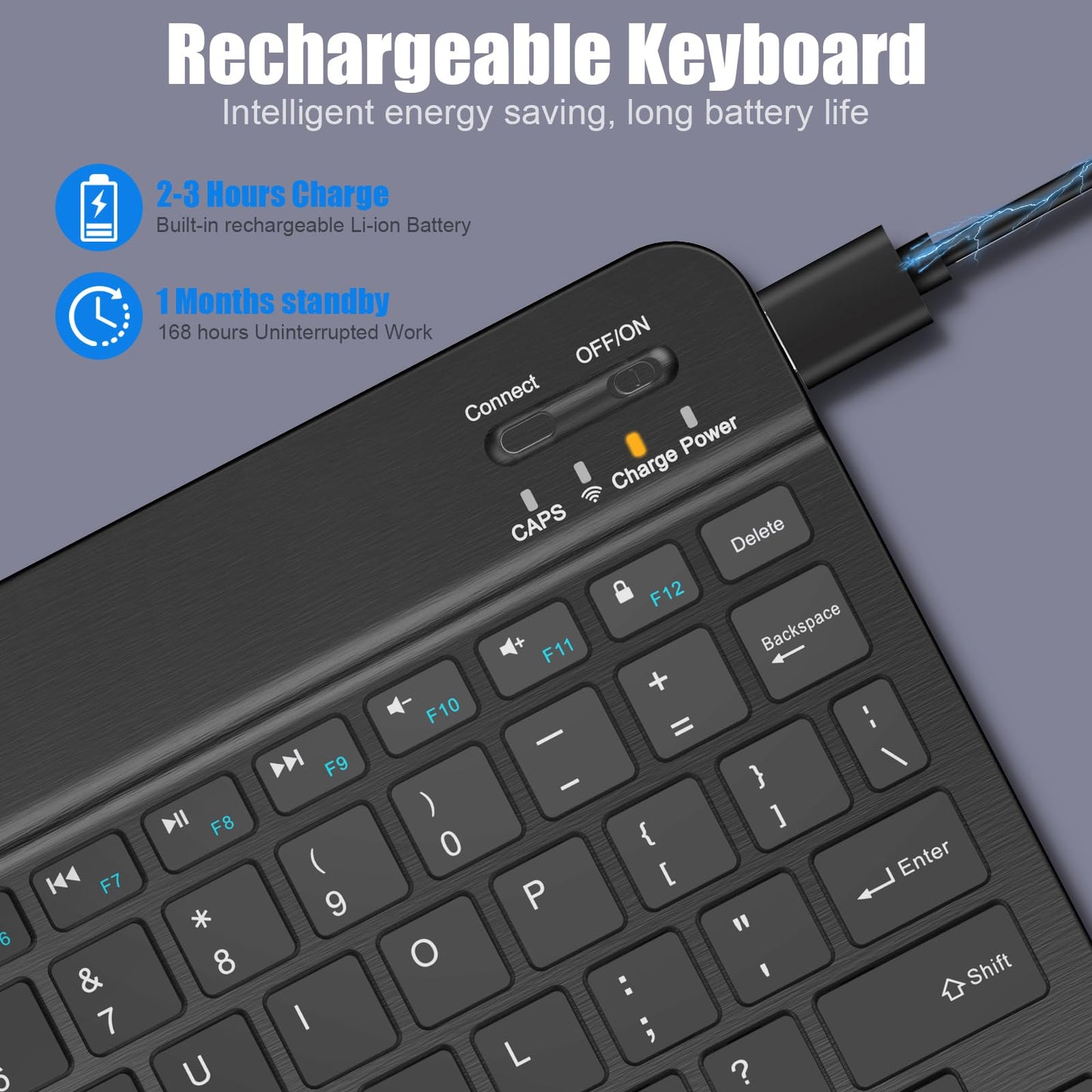Bluetooth Keyboard for iPad, Samsung Tablets