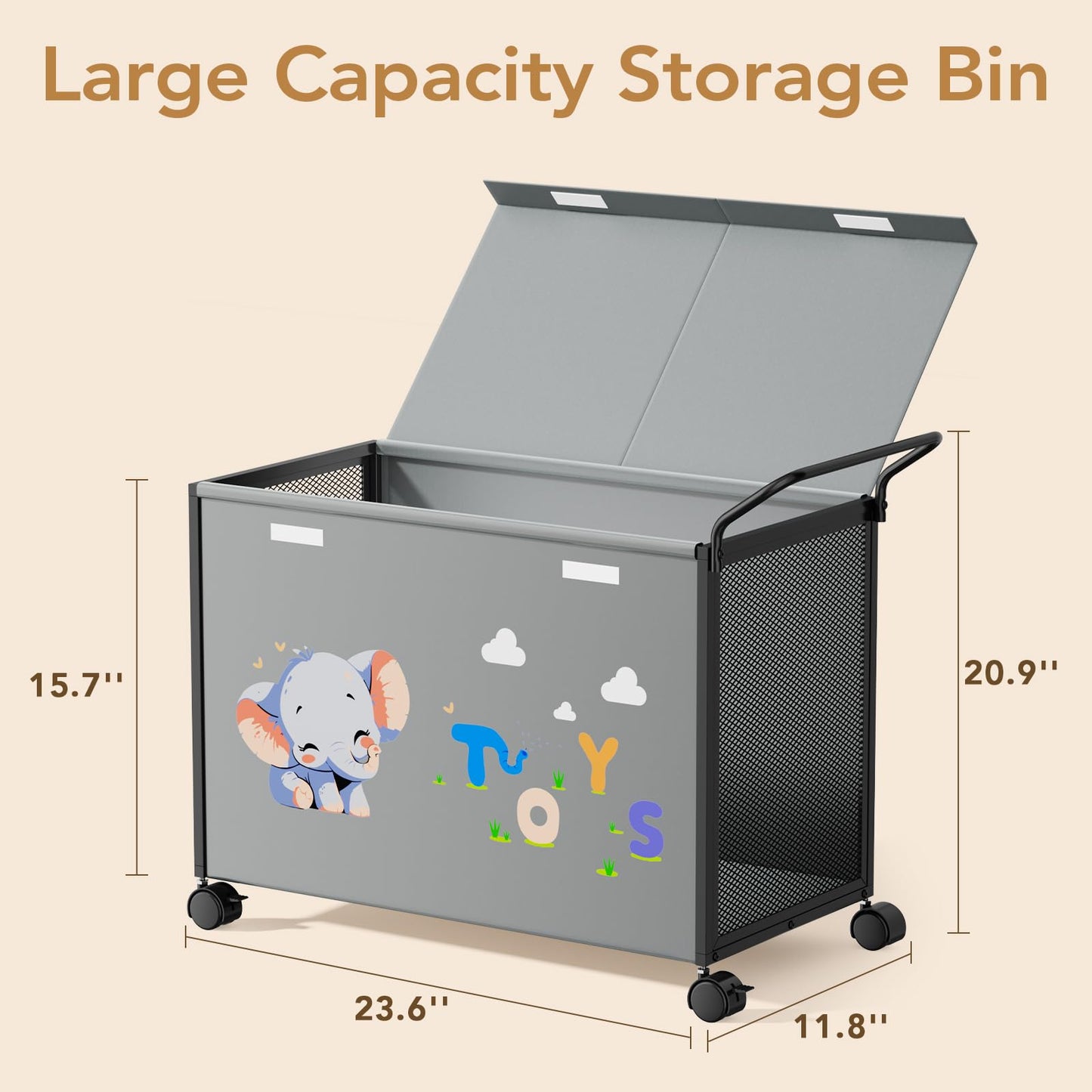 BBLIKE Large Toy Storage Chest on Wheels