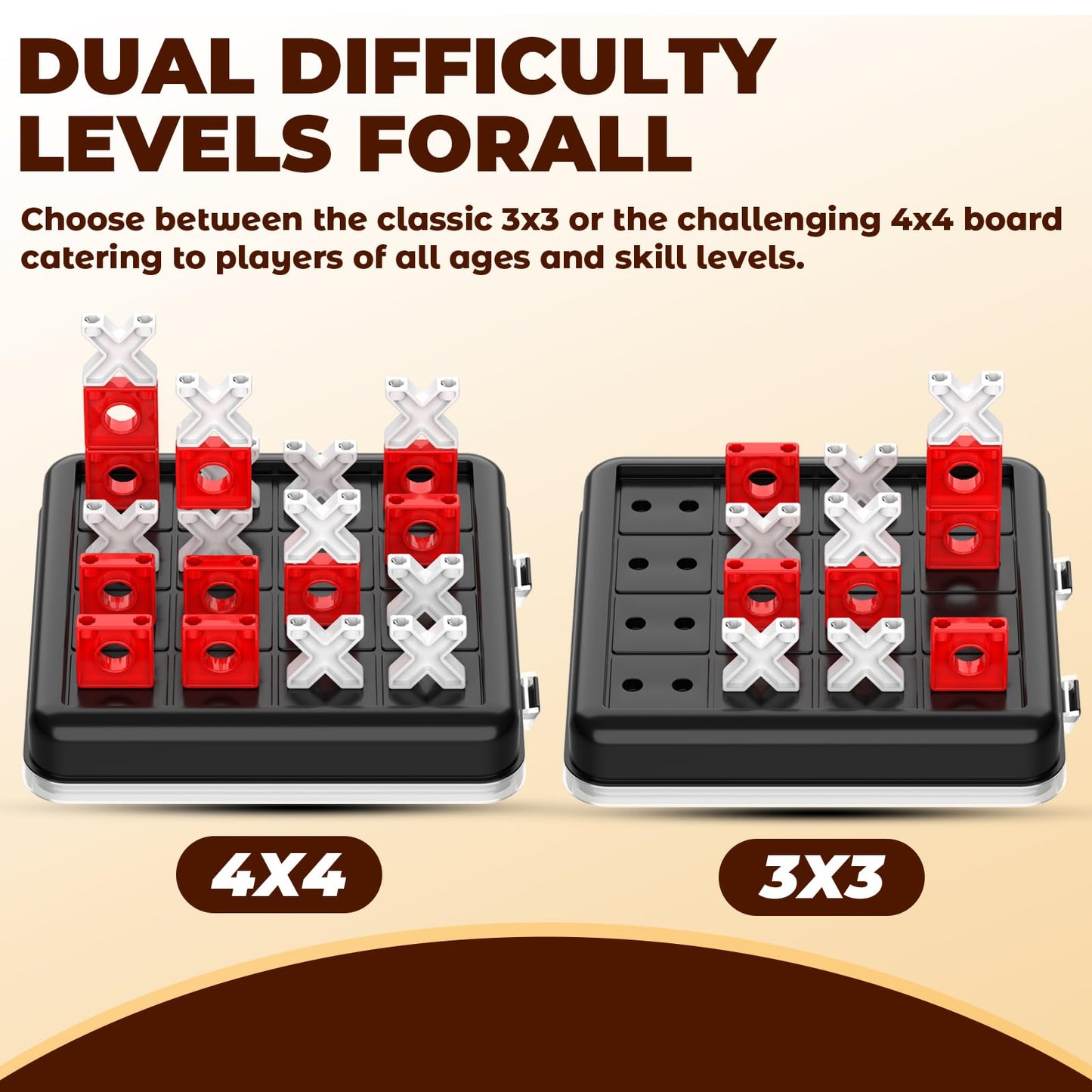 3D Tic Tac Toe & Connect 4 Travel Game
