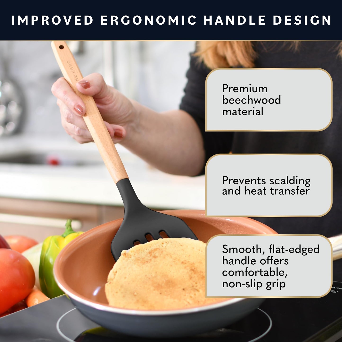 Home Hero 44-Piece Silicone Kitchen Utensil Set