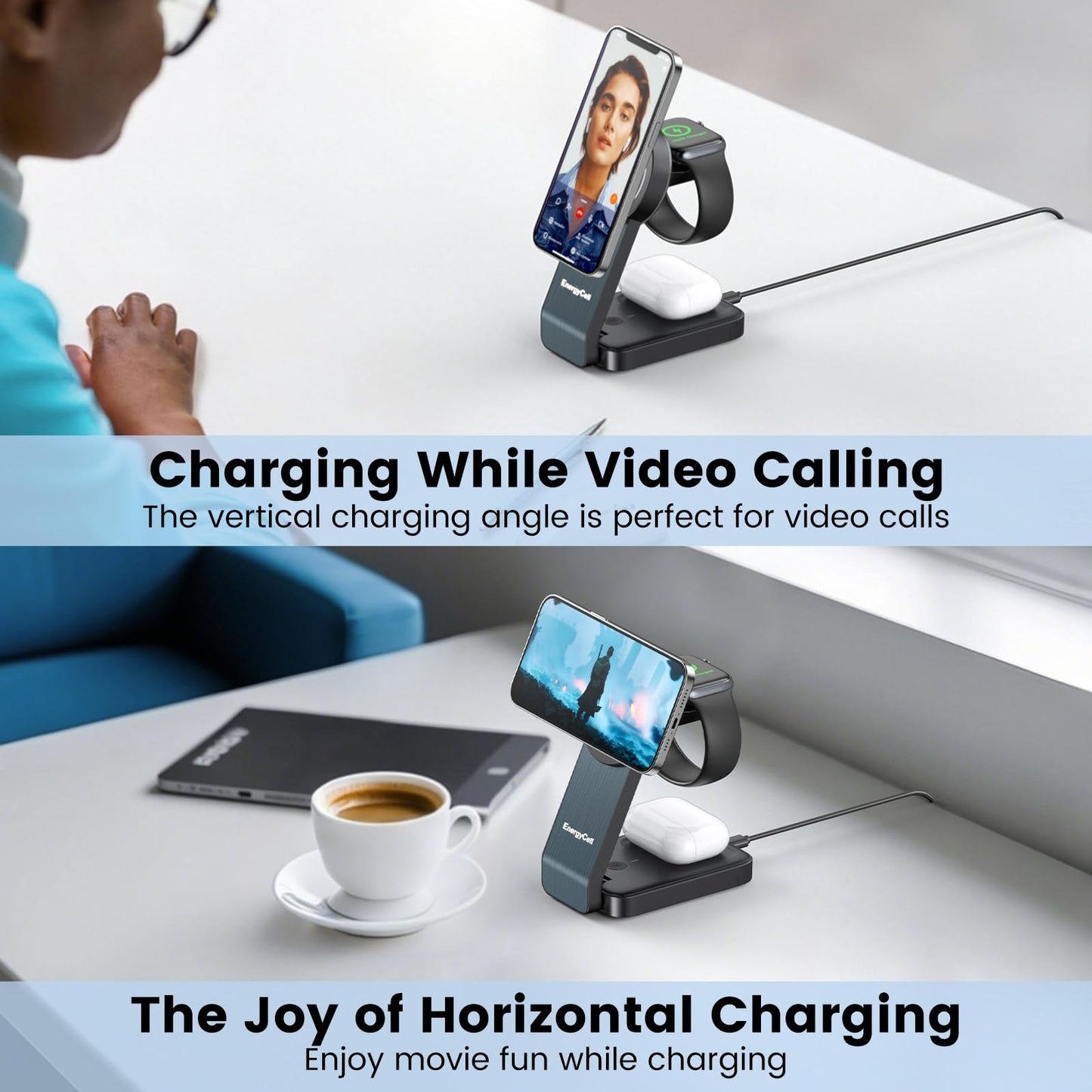 3-in-1 Wireless Charging Station for Apple Devices