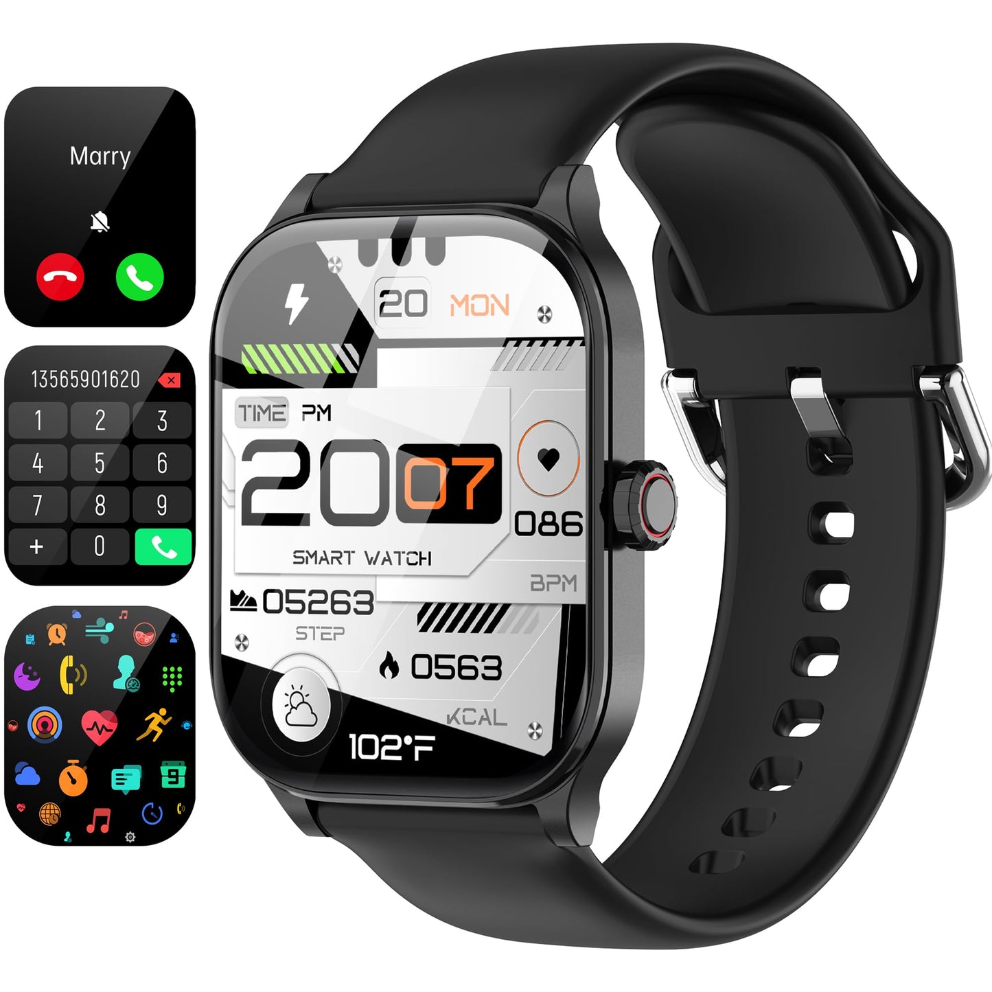 Fitness Tracker Smart Watch with Heart Rate Monitor