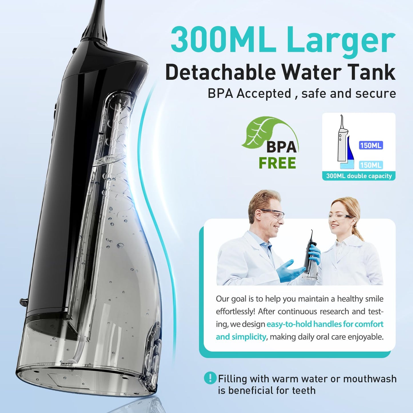 COSLUS Portable Cordless Water Dental Flosser