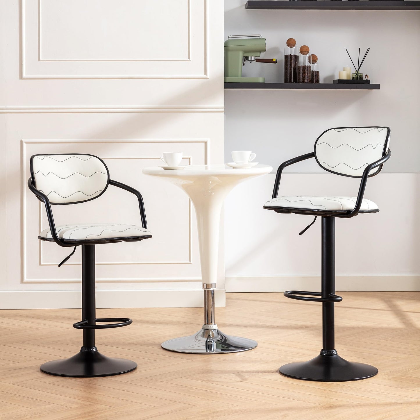 2 Pack VECELO Adjustable Swivel Bar Stools