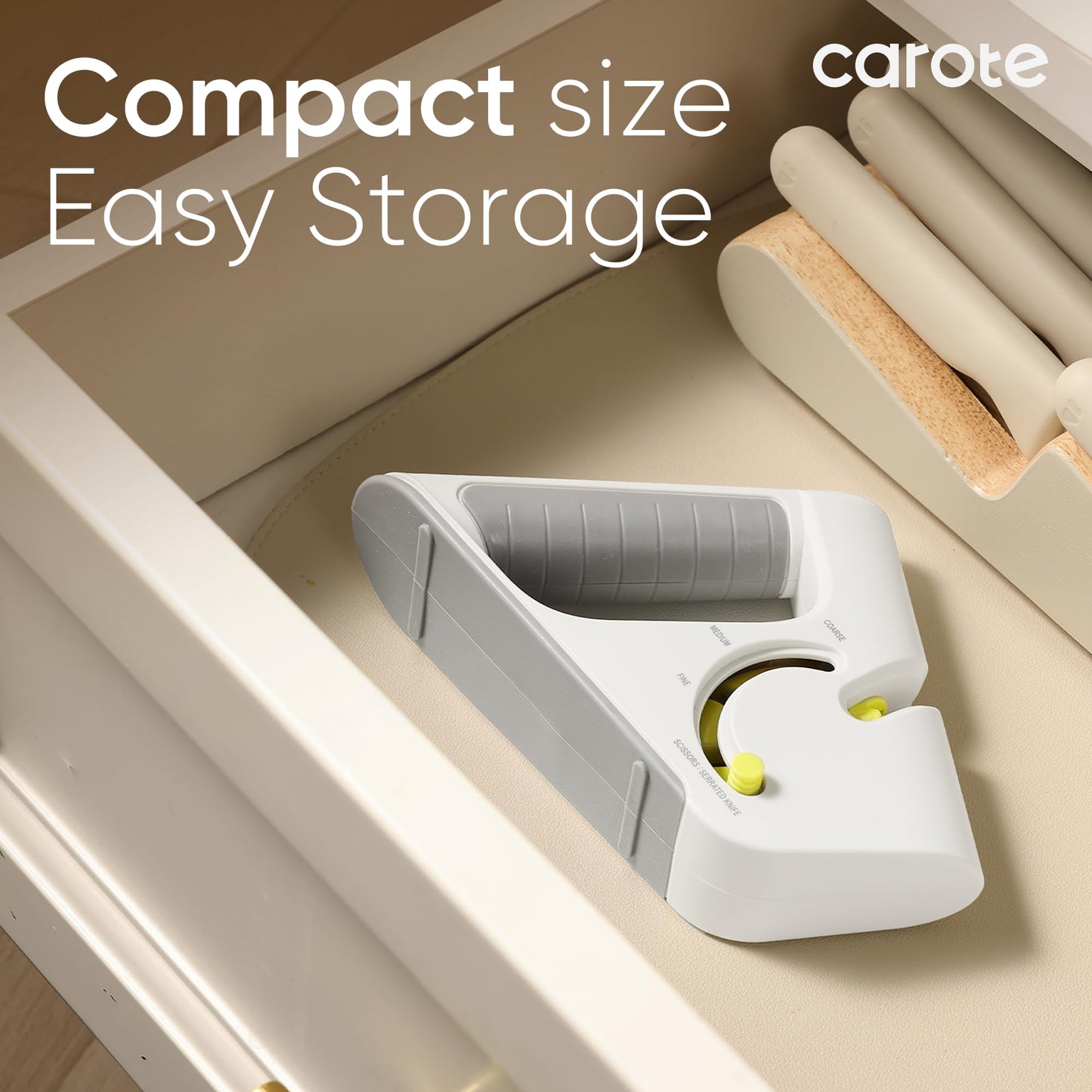 CAROTE 4-in-1 Knife Sharpener for All Blades