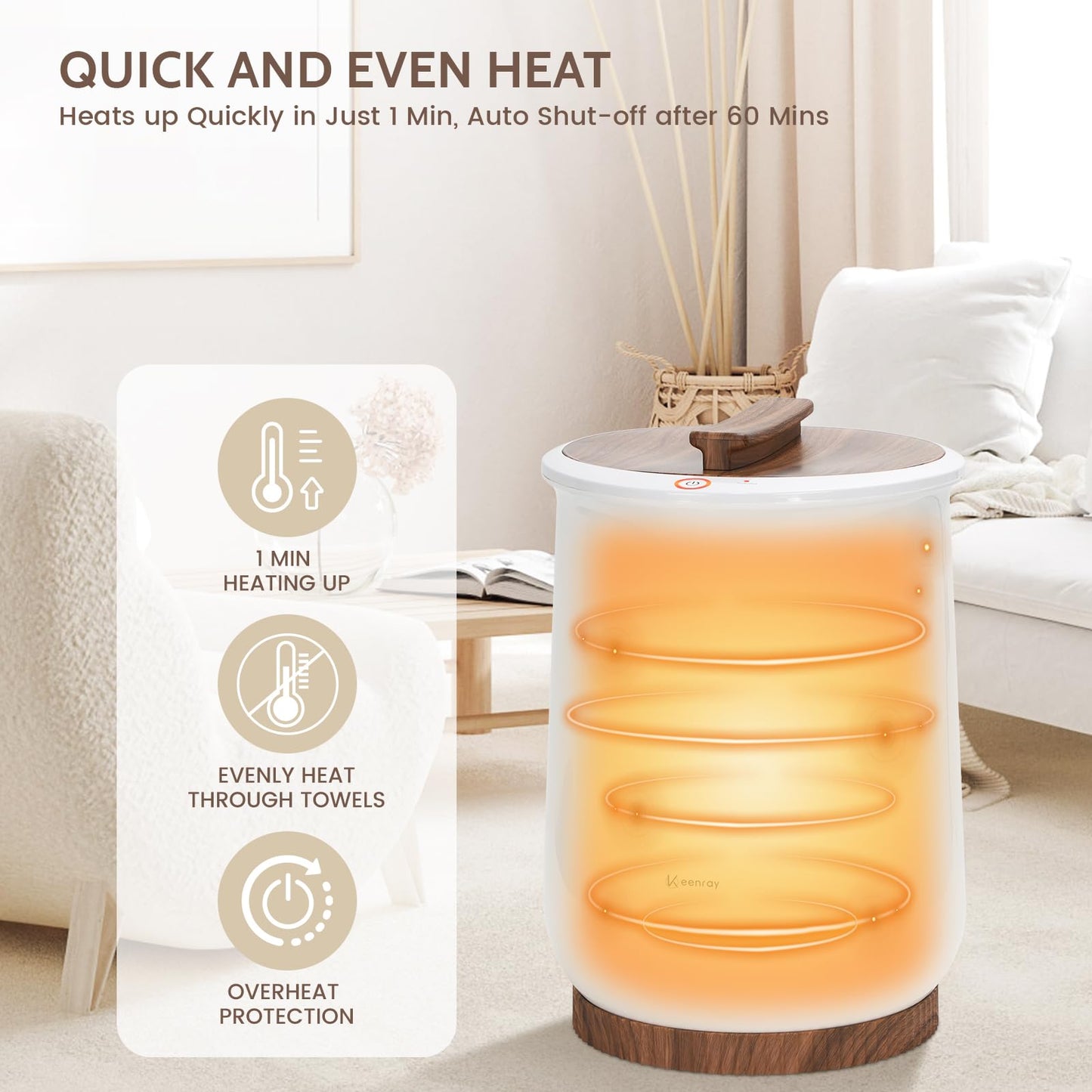 Keenray Luxury Towel Warmer for Oversized Towels