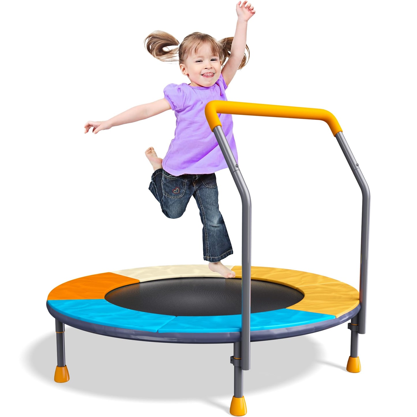3FT Toddler Trampoline with Adjustable Handlebar