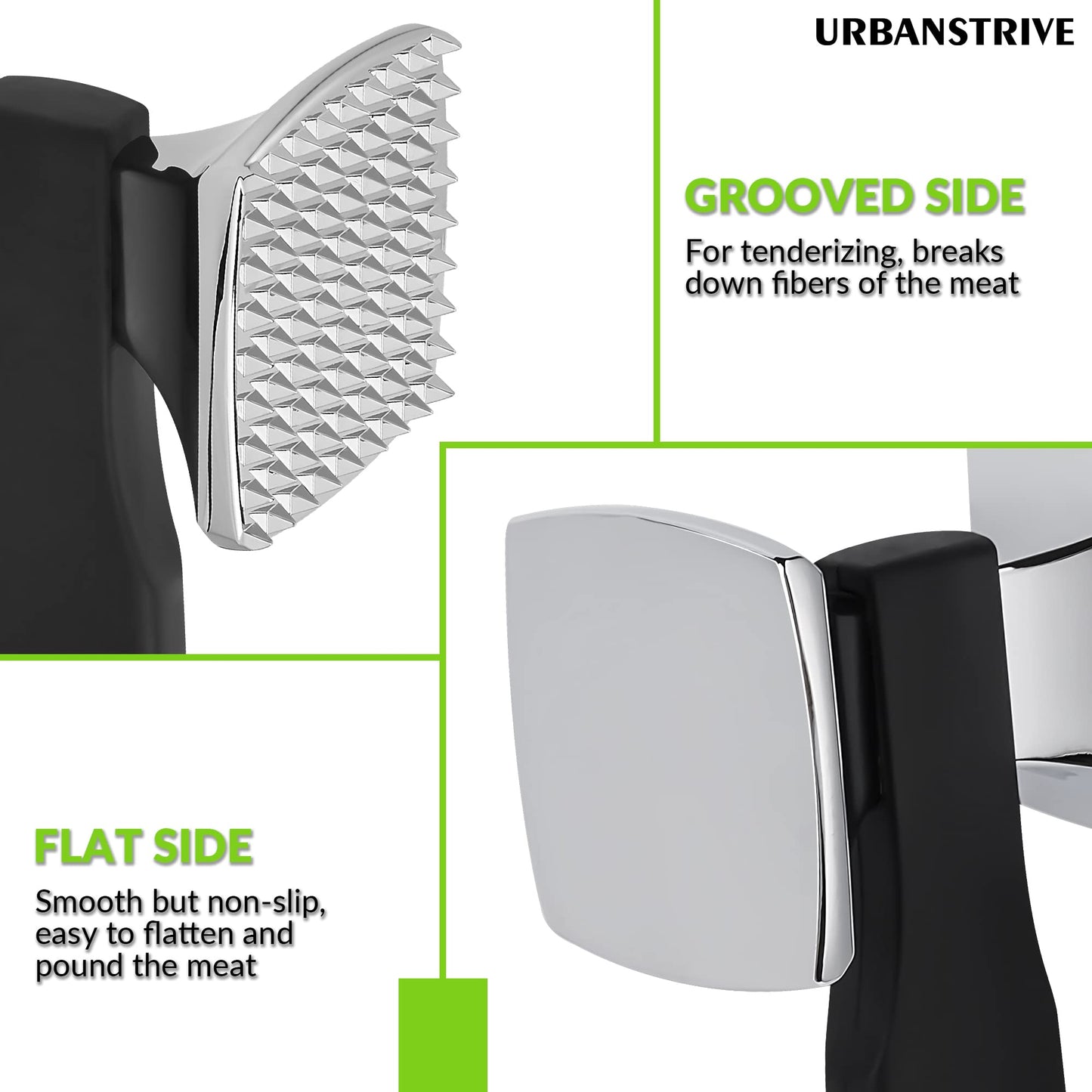 Heavy Duty Meat Tenderizer Hammer - Stainless Steel