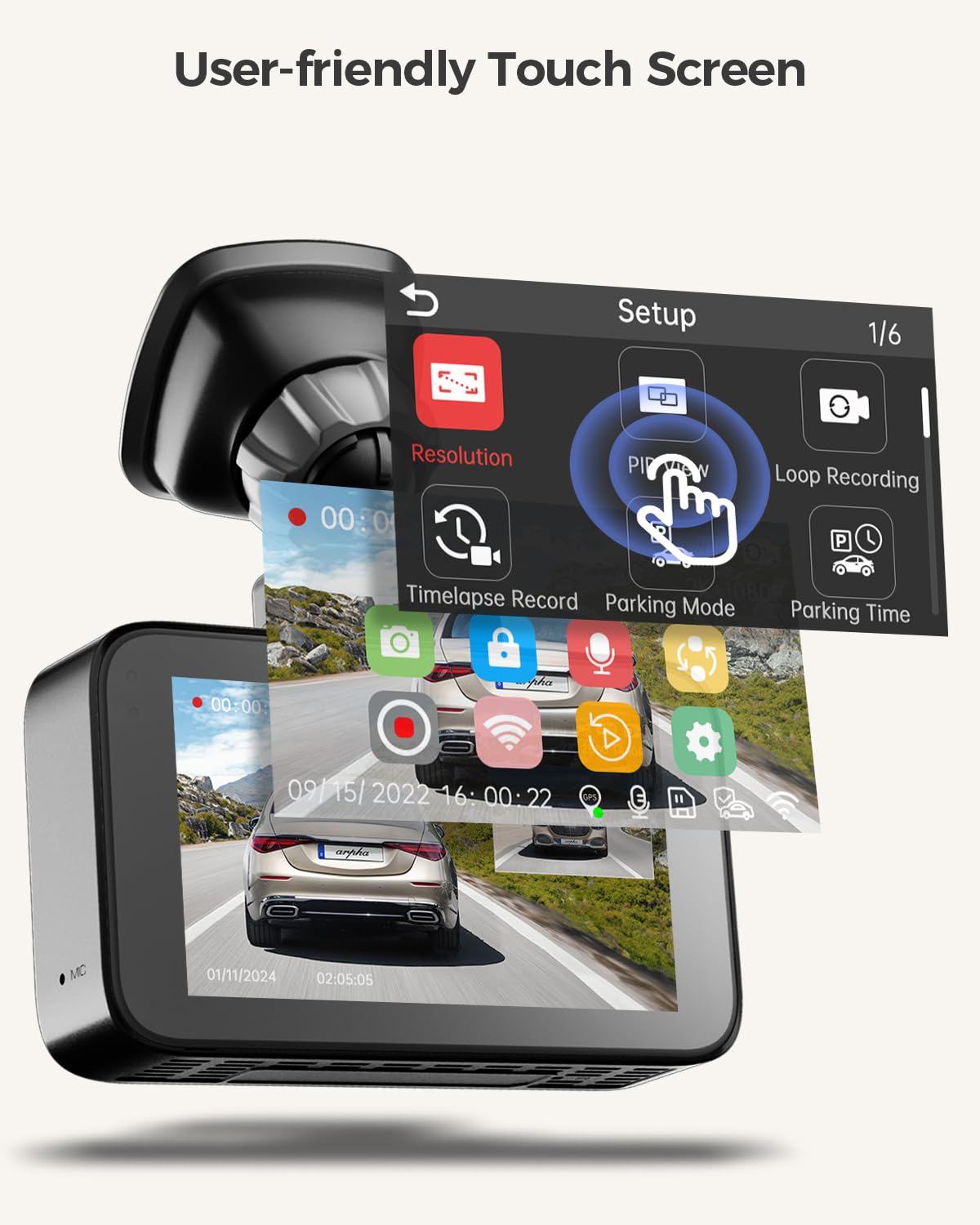 4K Dash Cam with GPS & WiFi