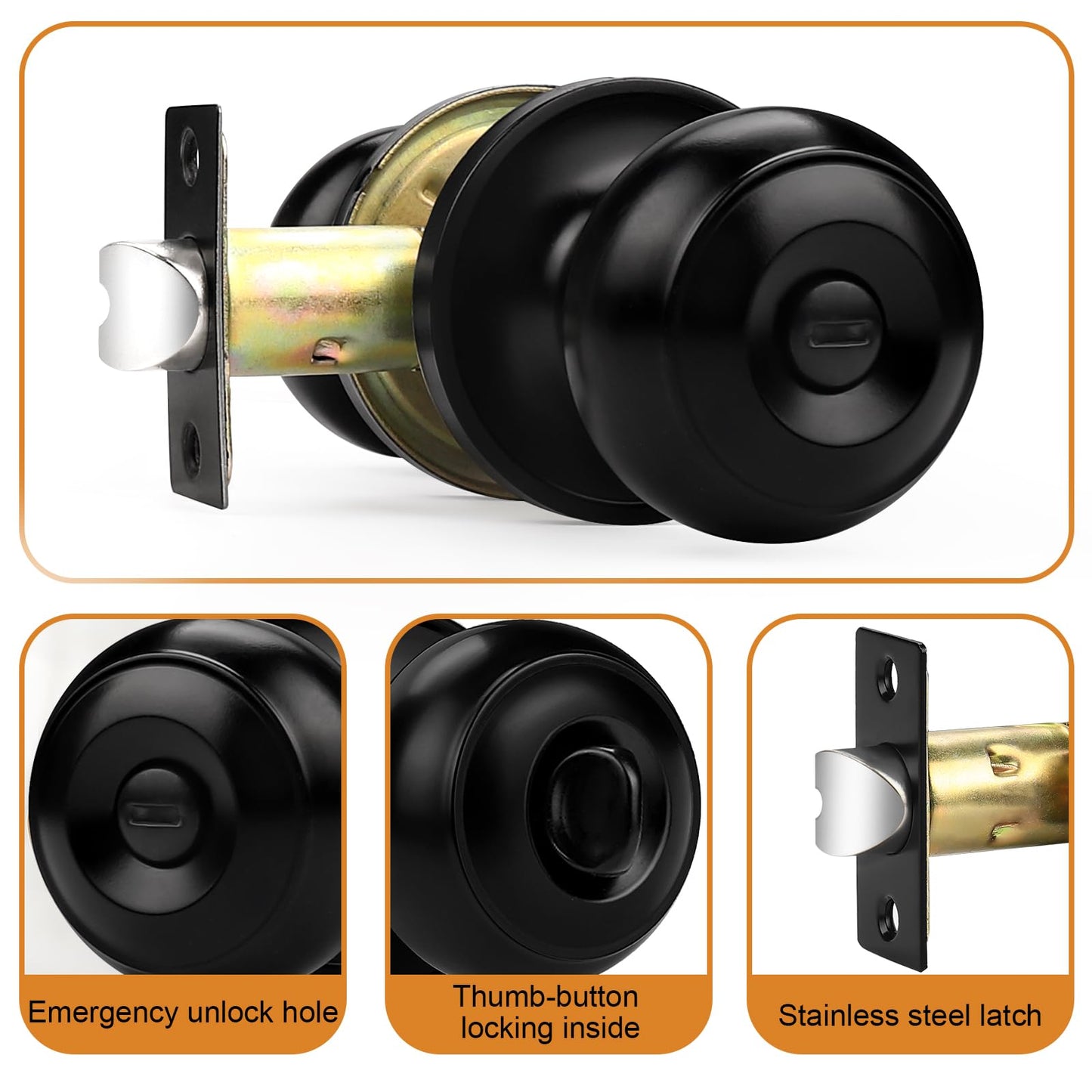 6 Pack Probrico Interior Door Knobs