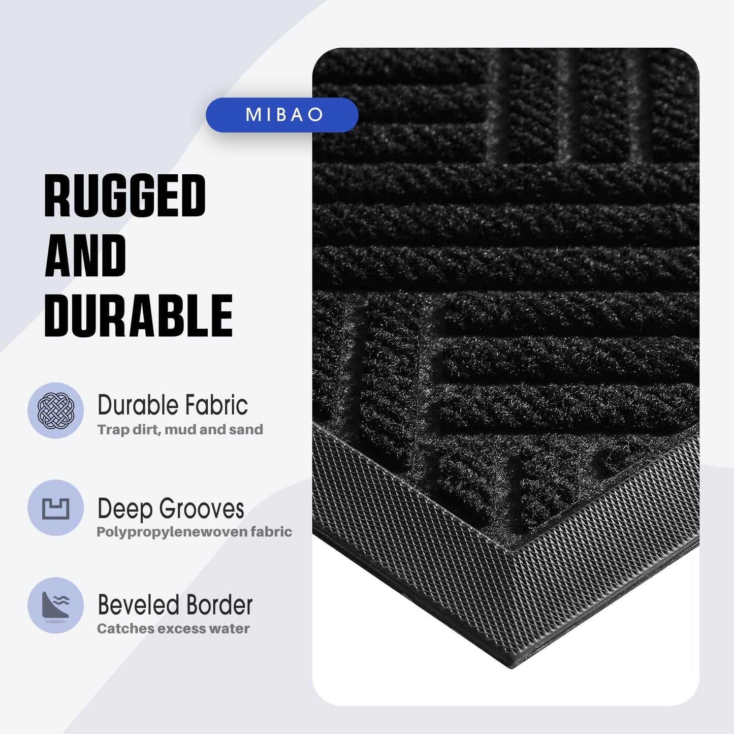 Mibao Heavy Duty Non-Slip Doormat for Entryway