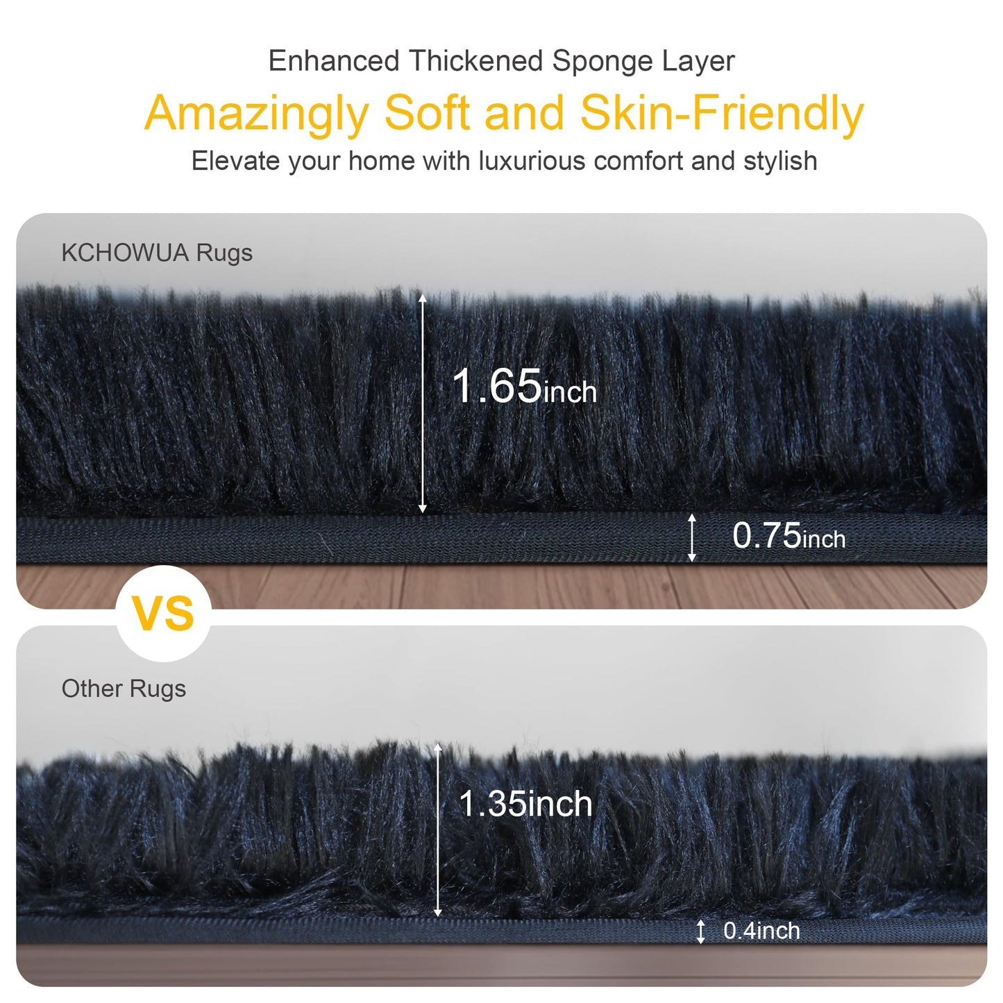 3x5 Thick Plush Shag Area Rug for Kids