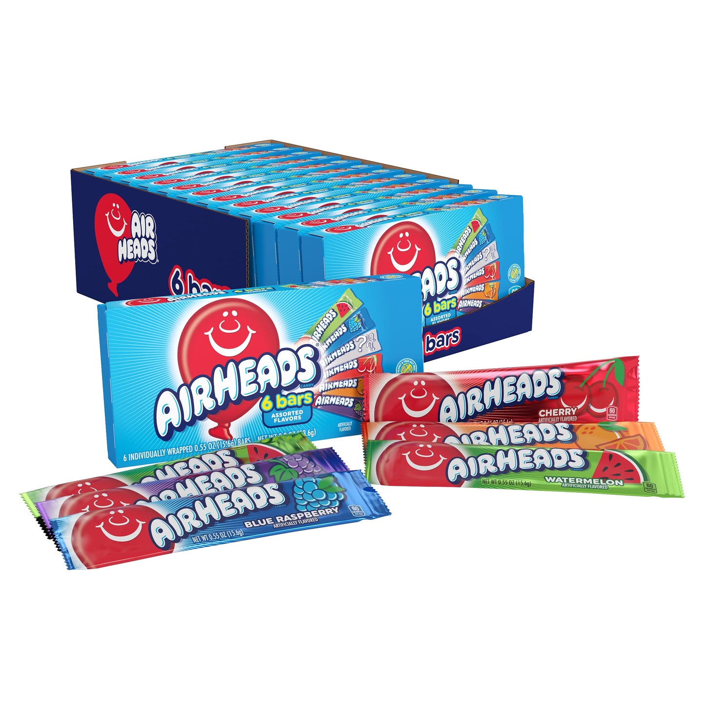 Airheads Assorted Fruit Candy Theater Box, 12 Pack