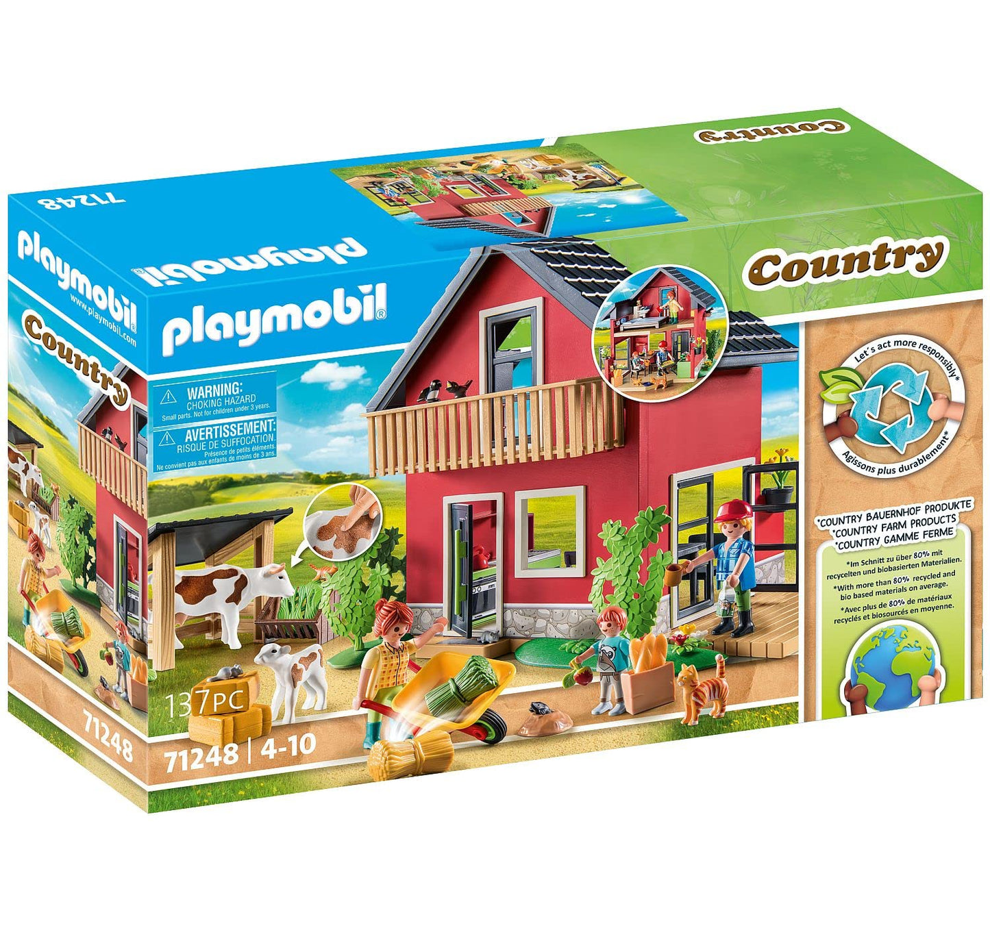 Playmobil Farmhouse Playset with Outdoor Area