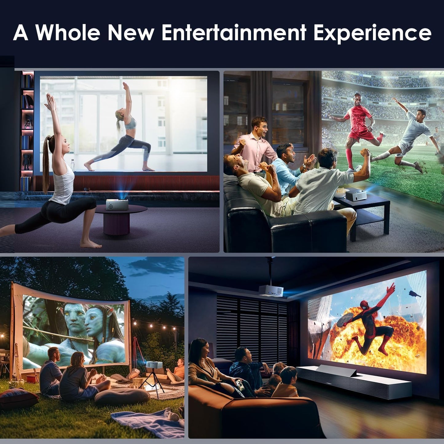 4K Mini Projector with Wifi & Bluetooth