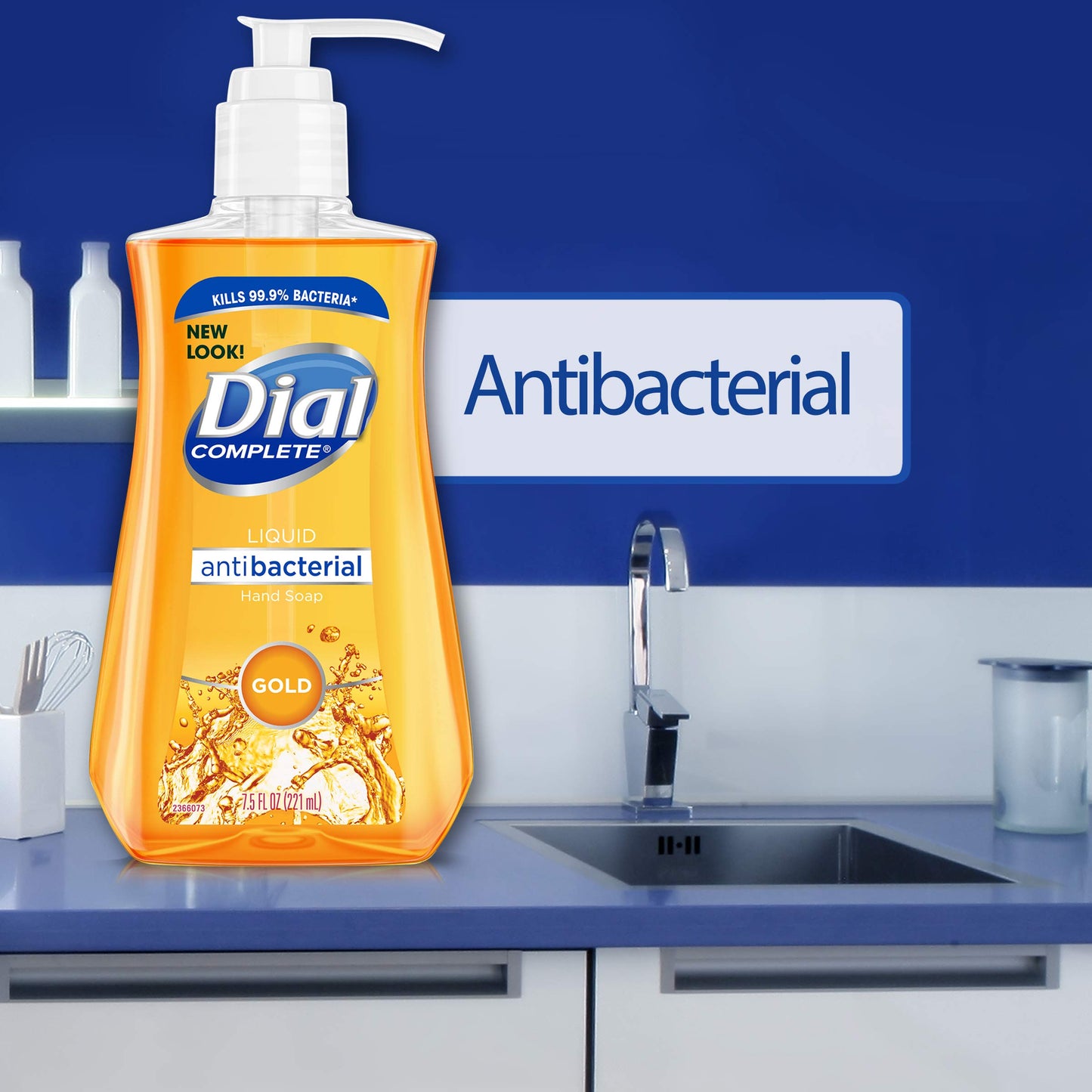 Dial Antibacterial Liquid Hand Soap, Gold, 7.5oz