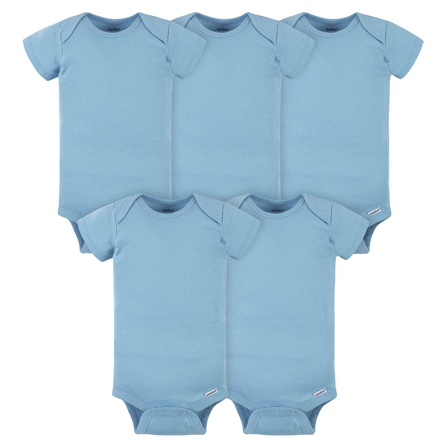 5-Pack Gerber Baby Solid Onesies Bodysuits