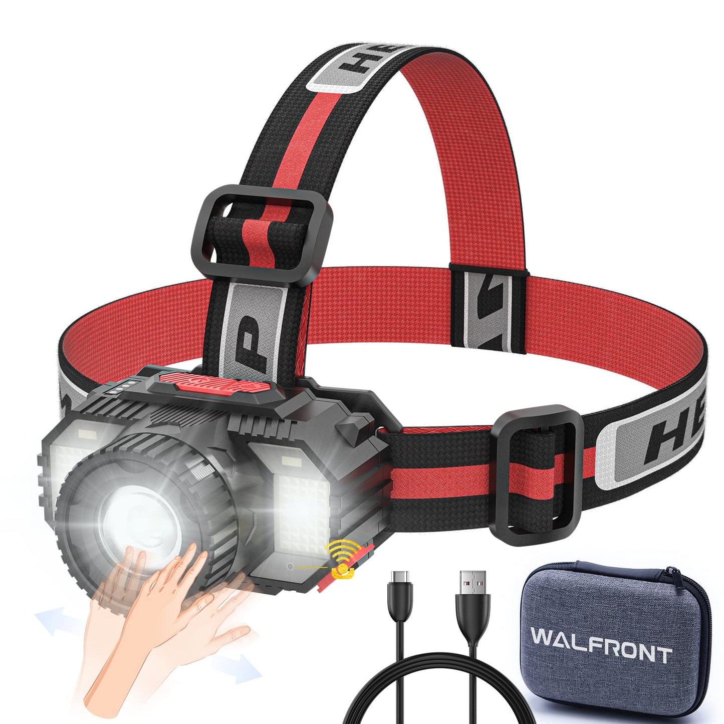 28000 Lumen Rechargeable Headlamp by Walfront