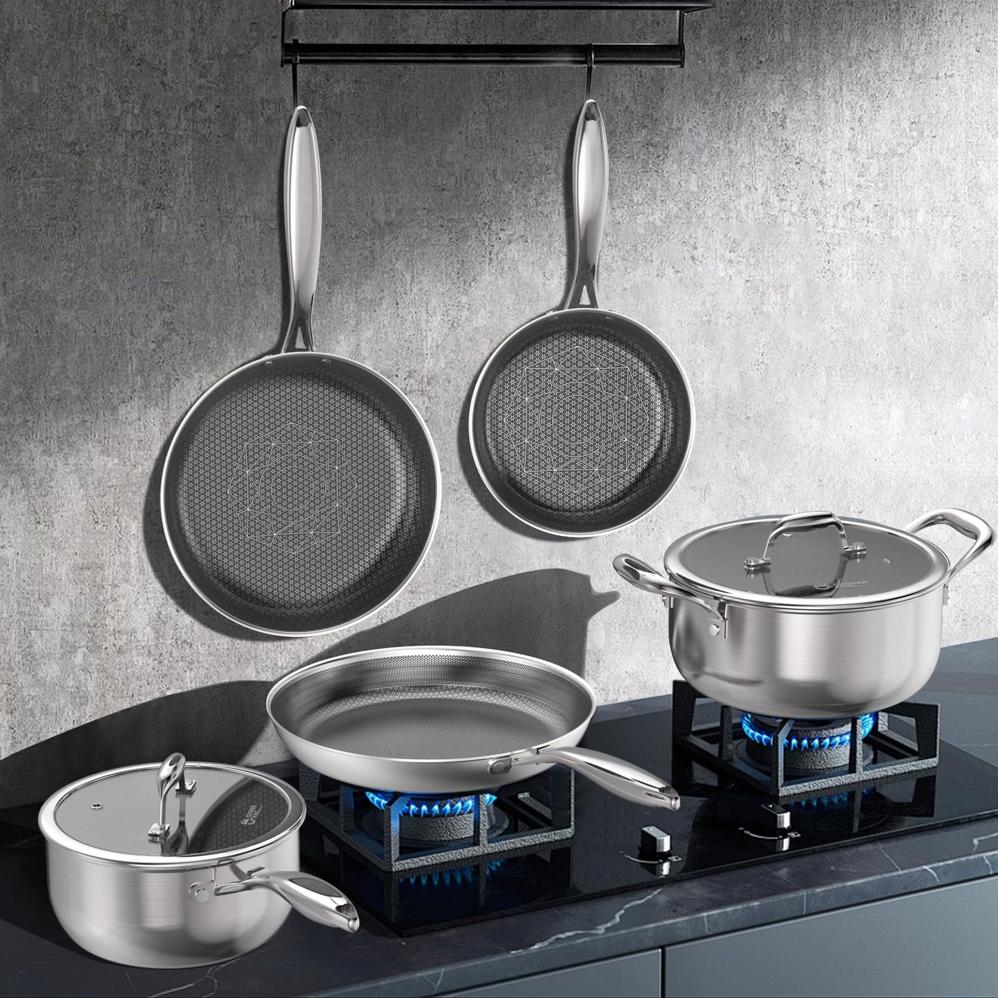 COOKER KING Non-Stick Cookware Set, 10-Piece