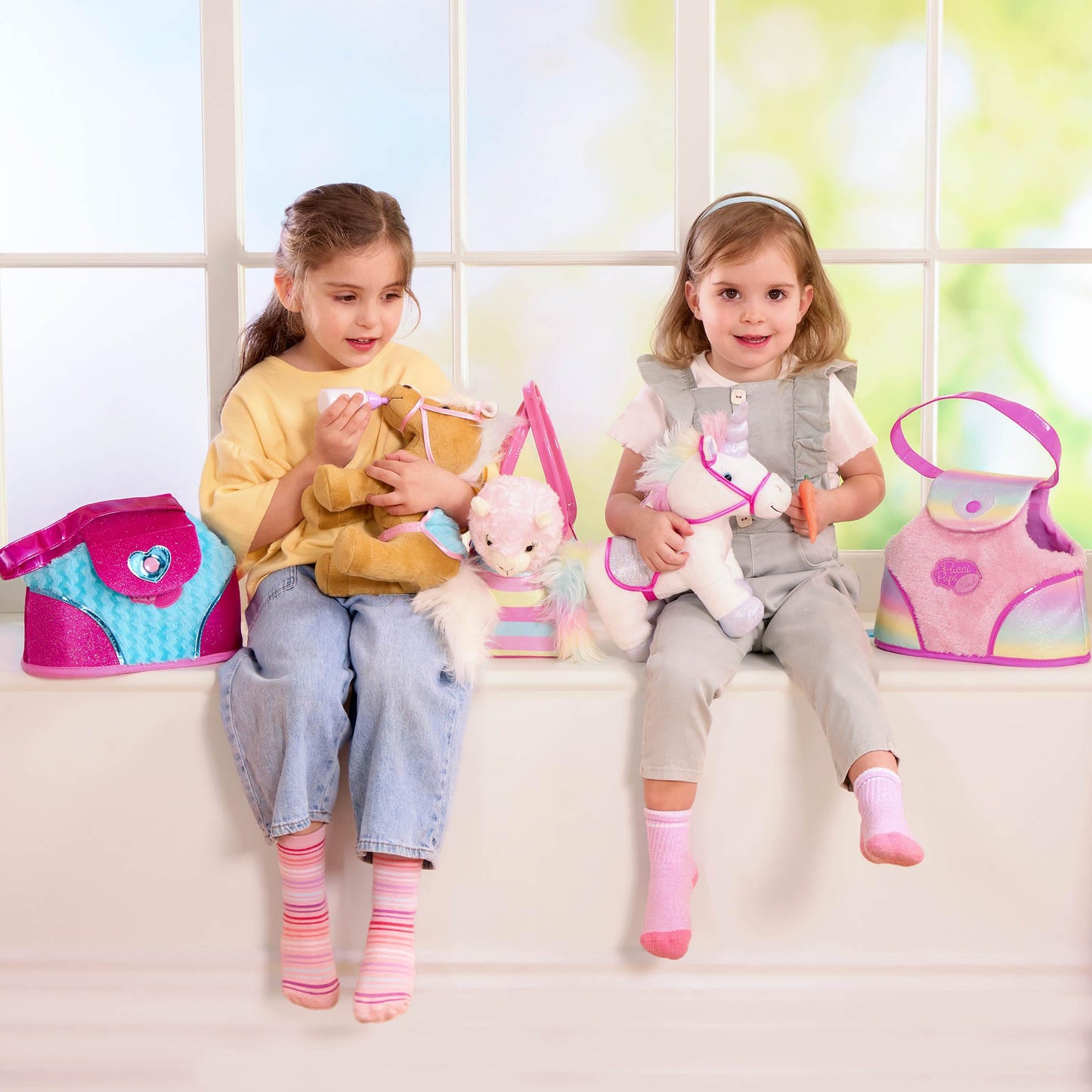 Plush Unicorn Stuffed Animal with Carrier Bag